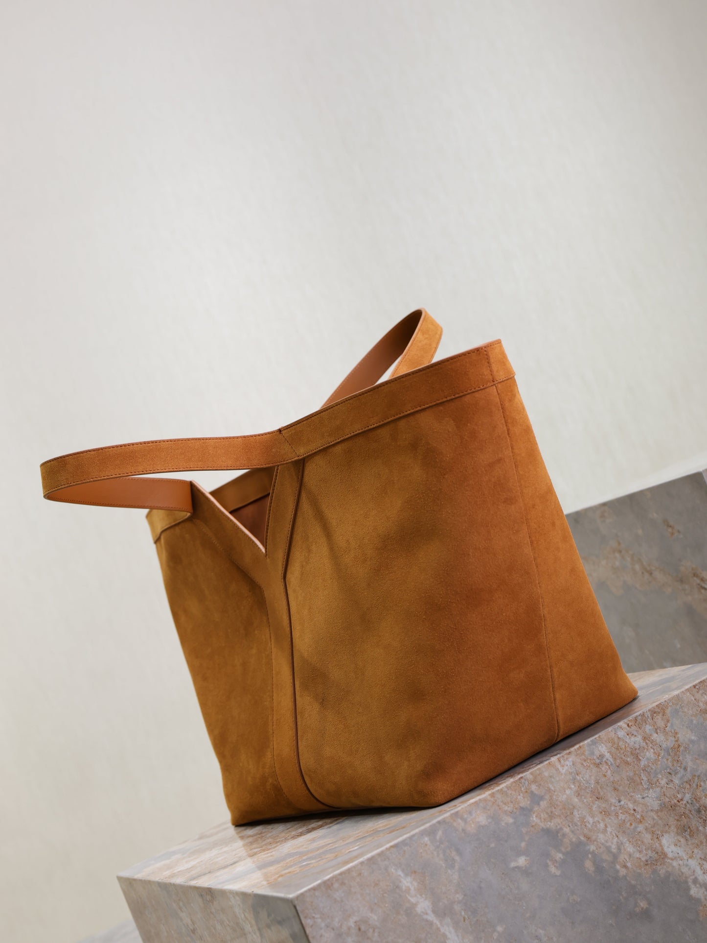 Prada Y Tote Bag Brown Suede mysite