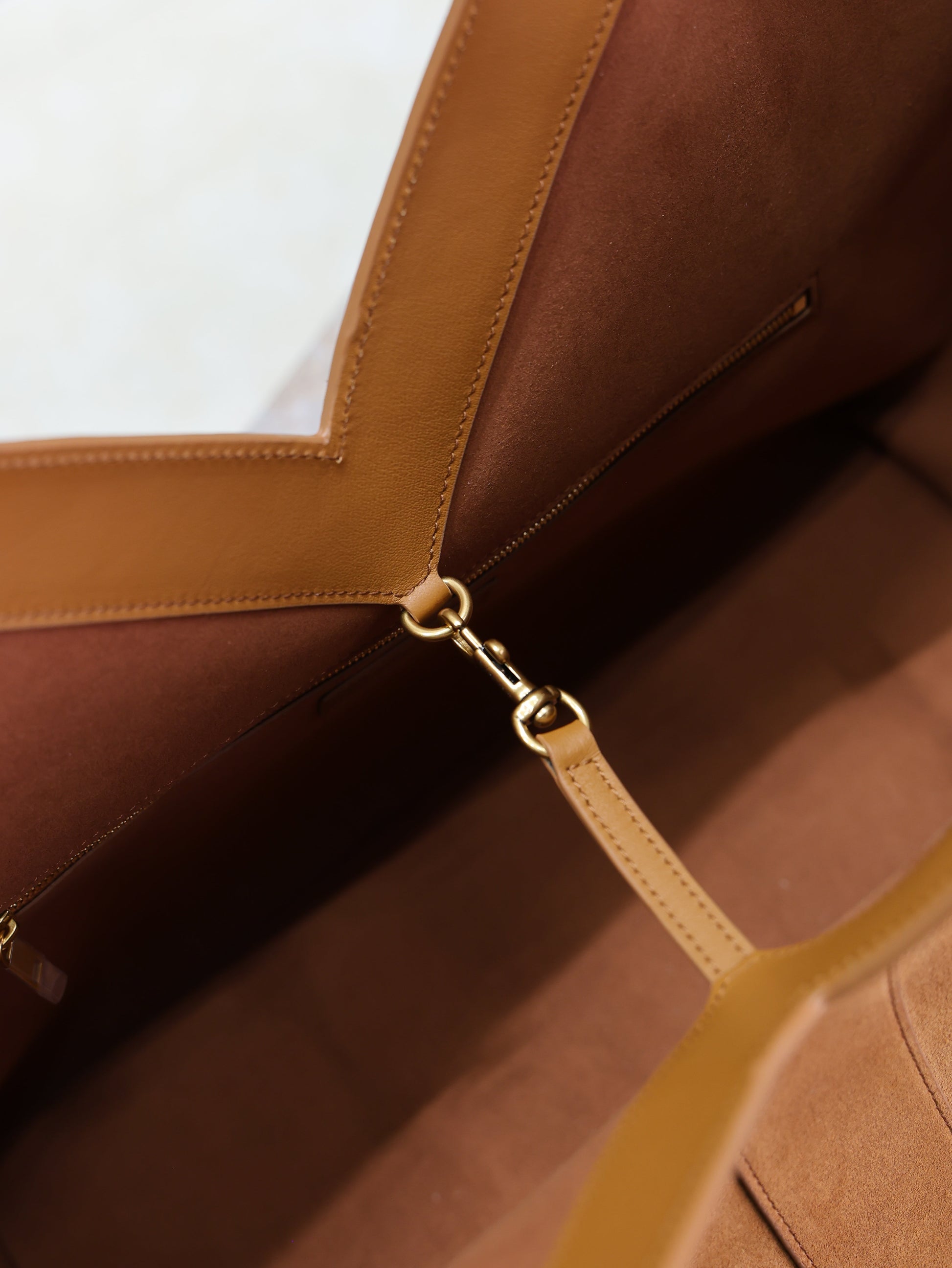 Prada Y Tote Bag Brown Suede mysite