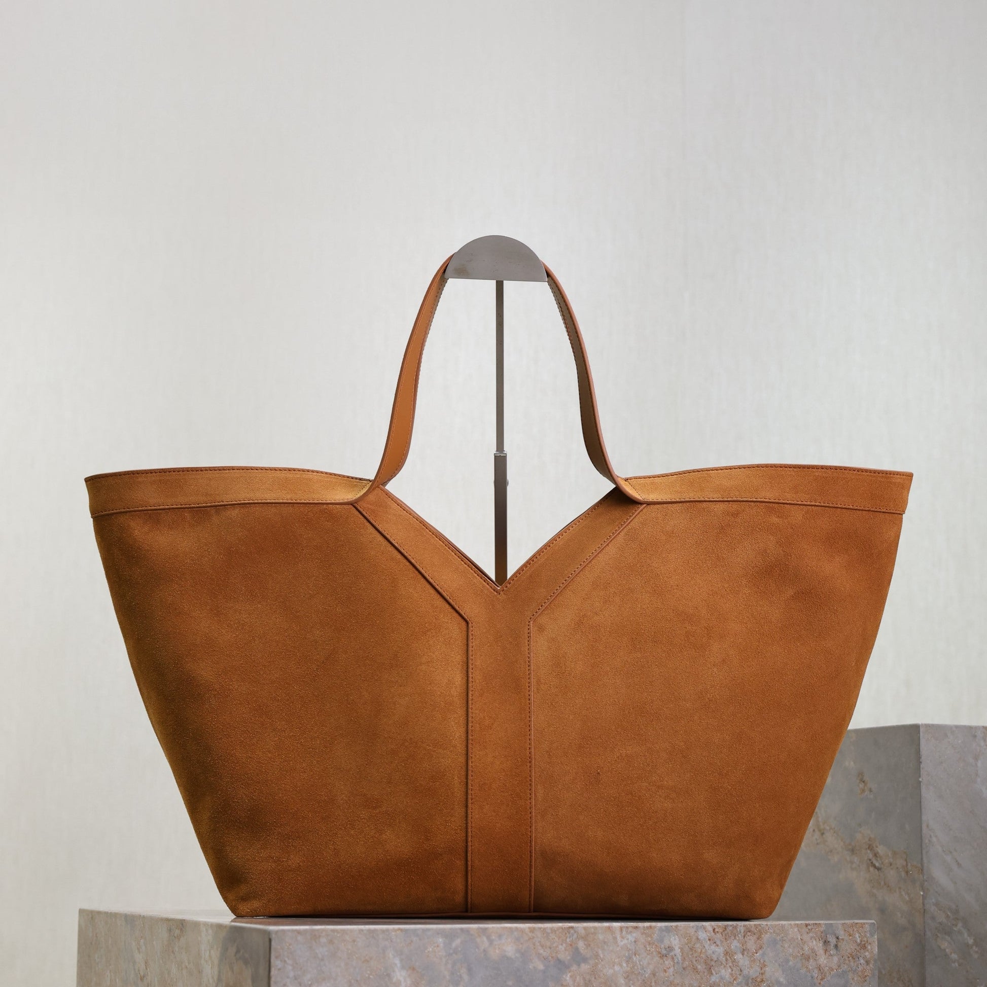 Prada Y Tote Bag Brown Suede mysite