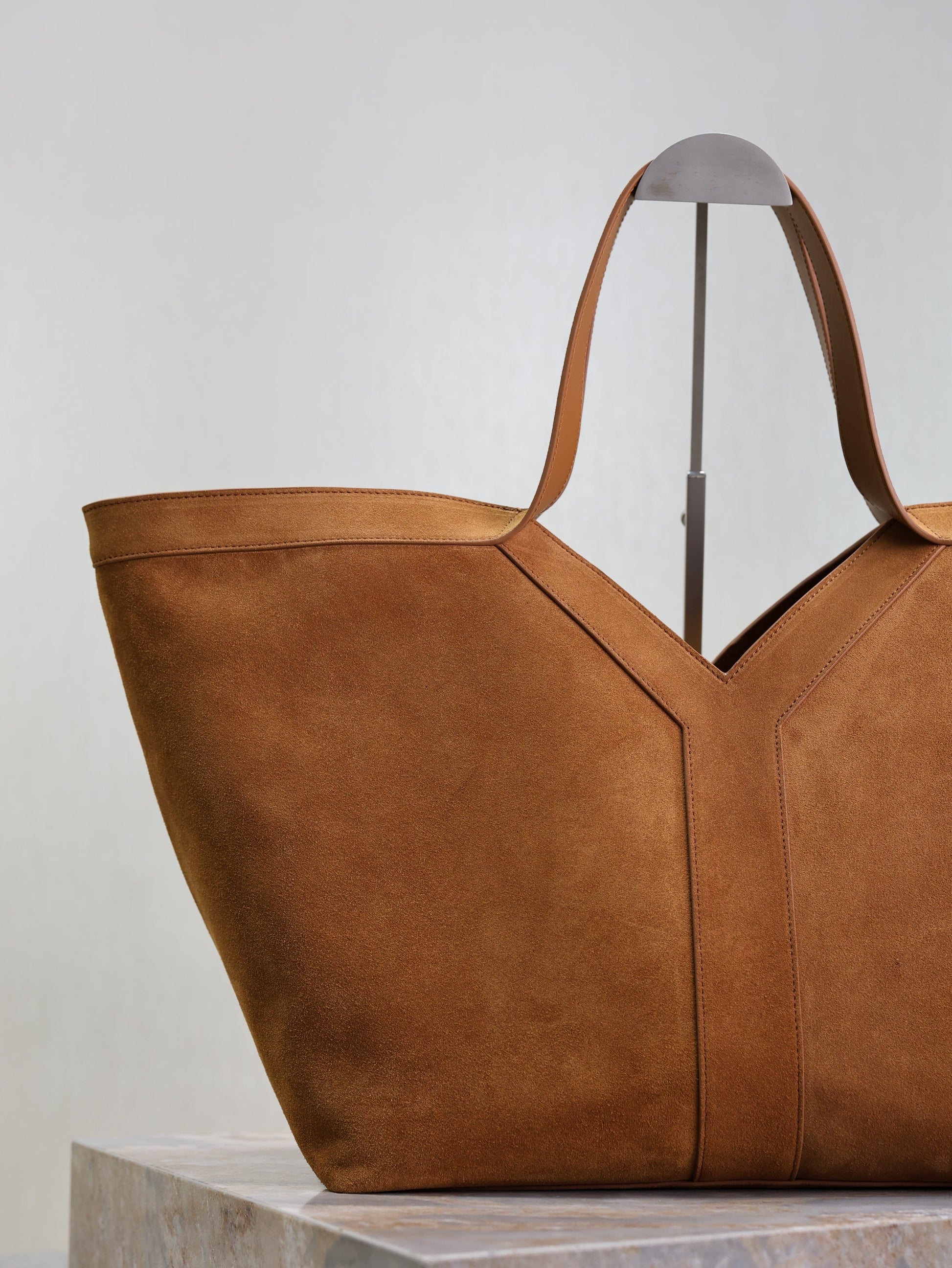 Prada Y Tote Bag Brown Suede mysite