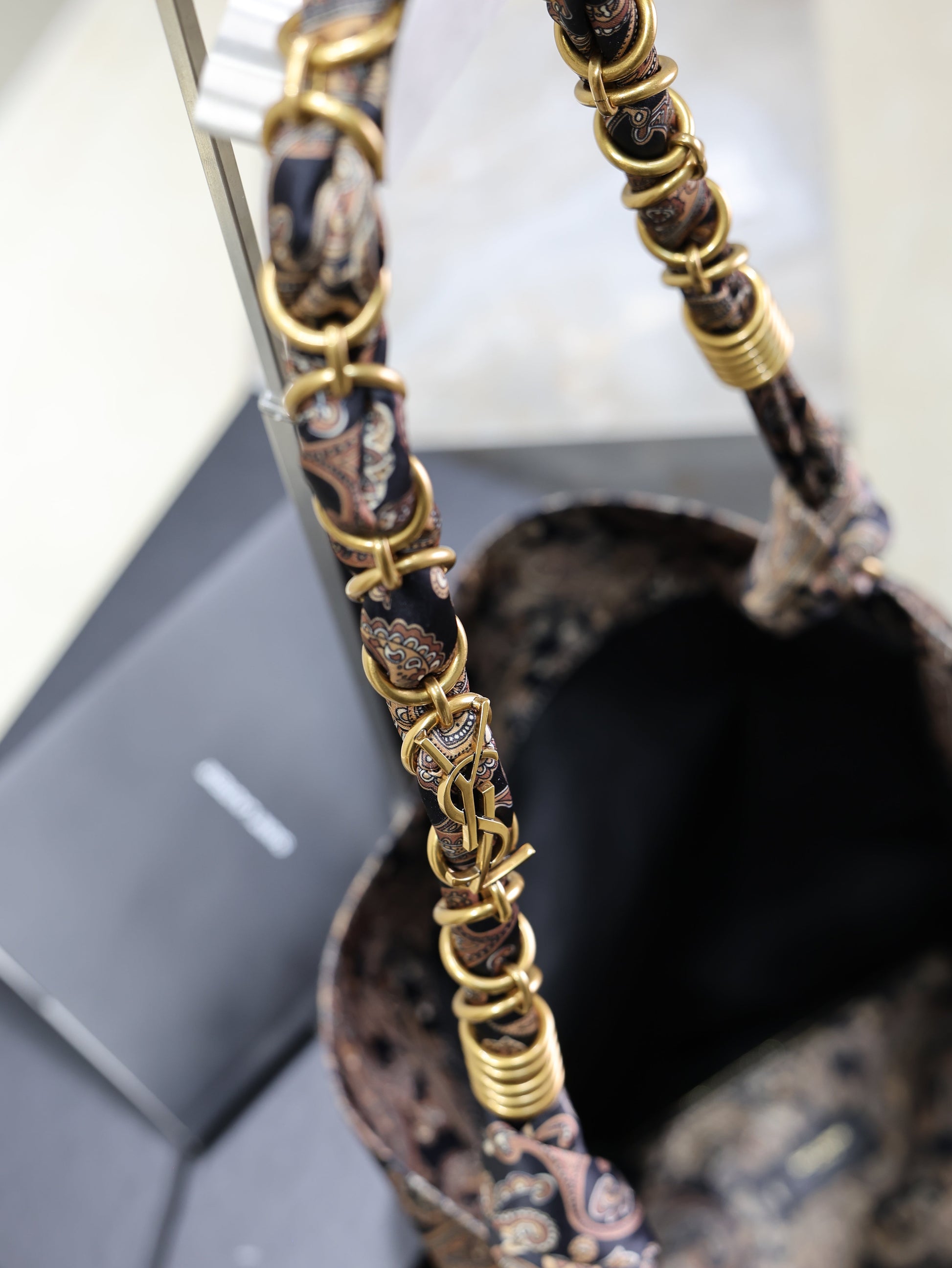 Prada AMALIA Tote Bag 40cm Jacquard Frabic GHW mysite