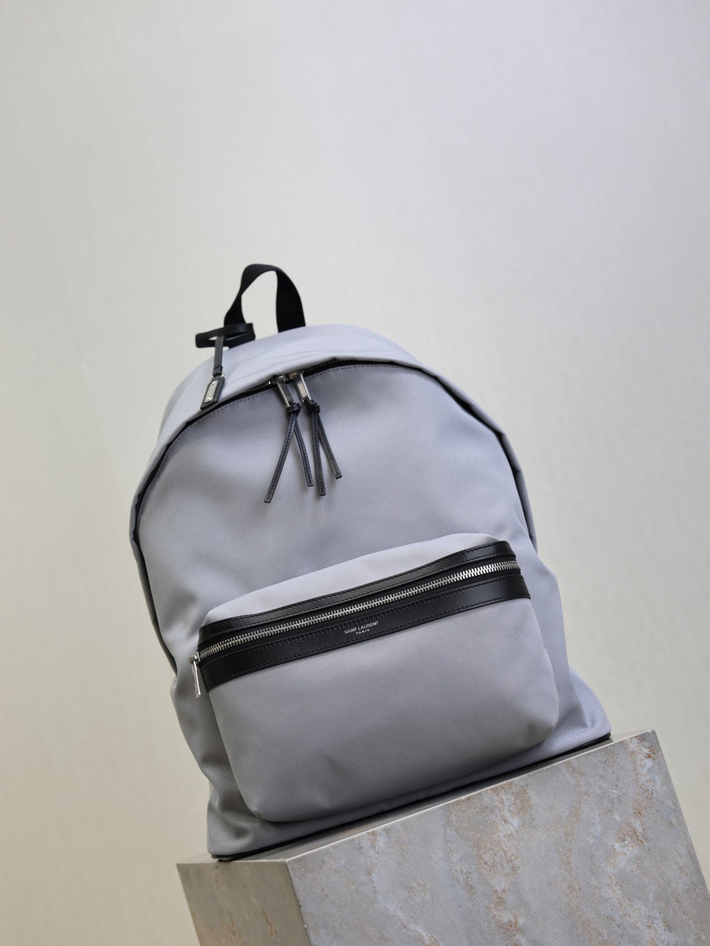 Prada City Backpacks Light Gray Cowhide Cotton mysite