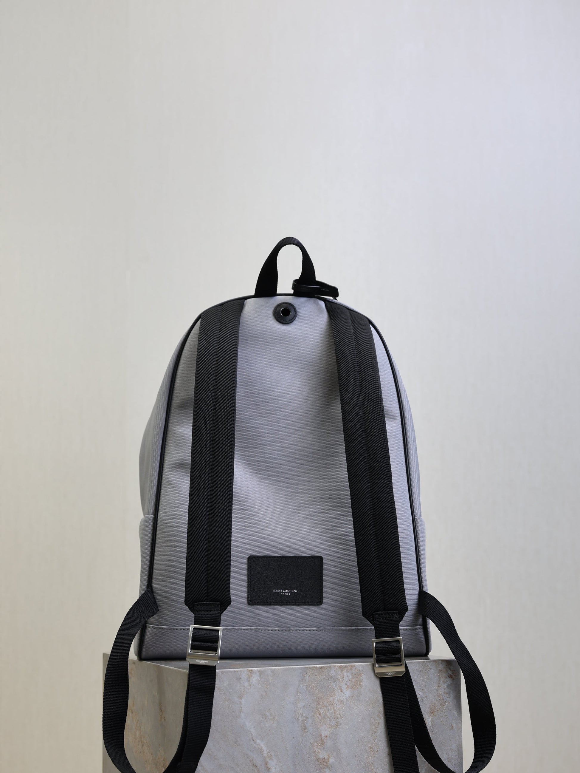 Prada City Backpacks Light Gray Cowhide Cotton mysite