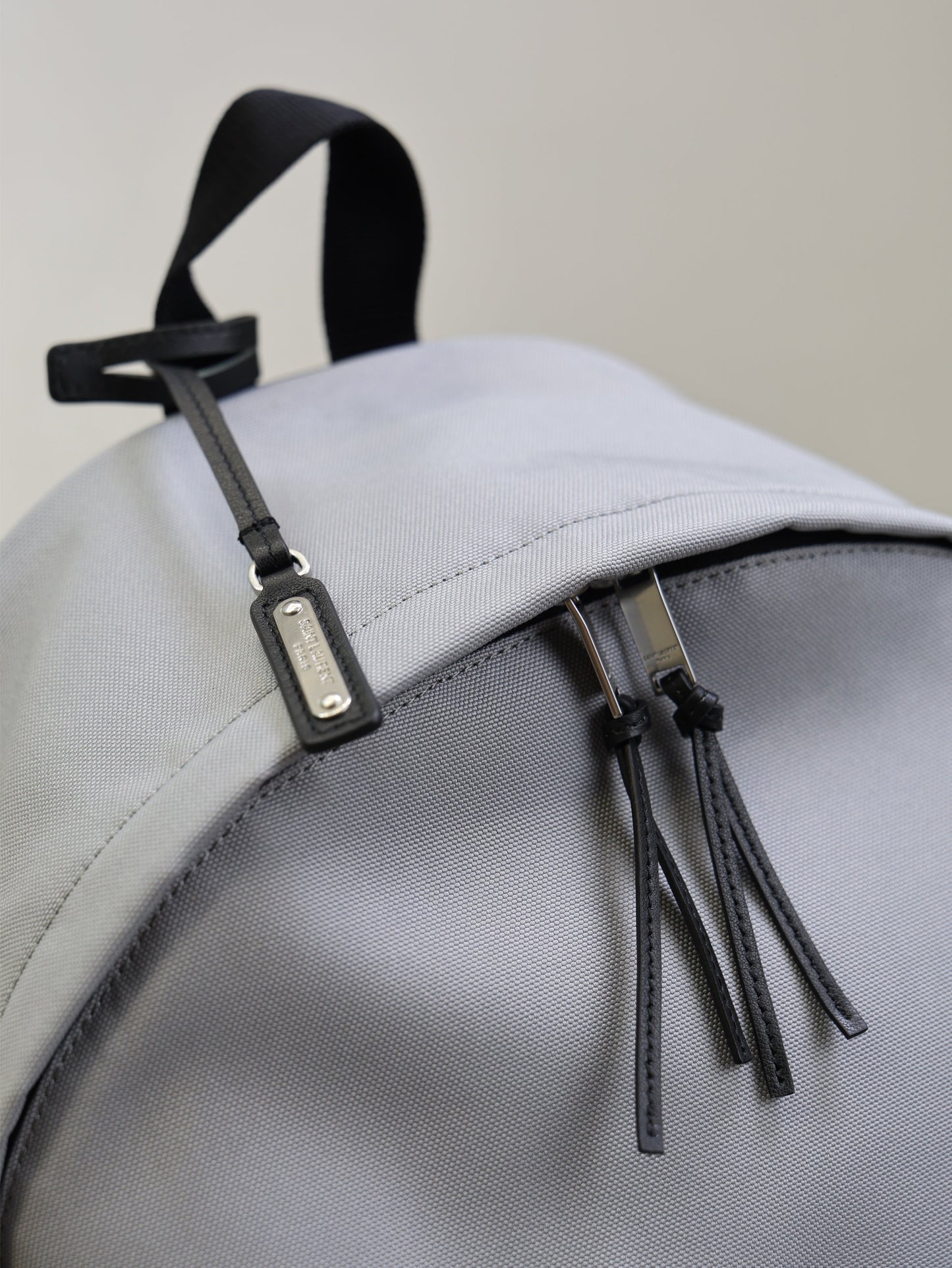 Prada City Backpacks Light Gray Cowhide Cotton mysite