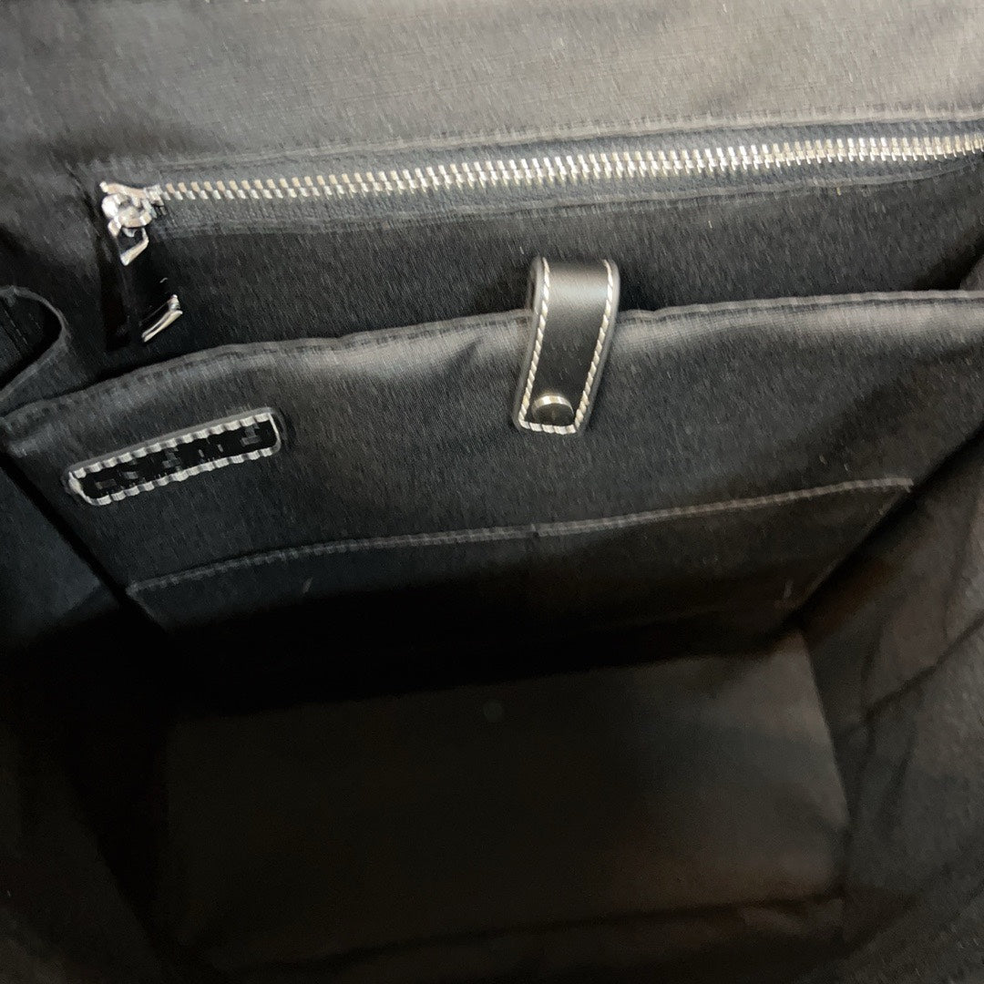 LOE GOYA BACKPACK 41 IN BLACK MIX BEIGE GRAINED CALFSKIN mysite