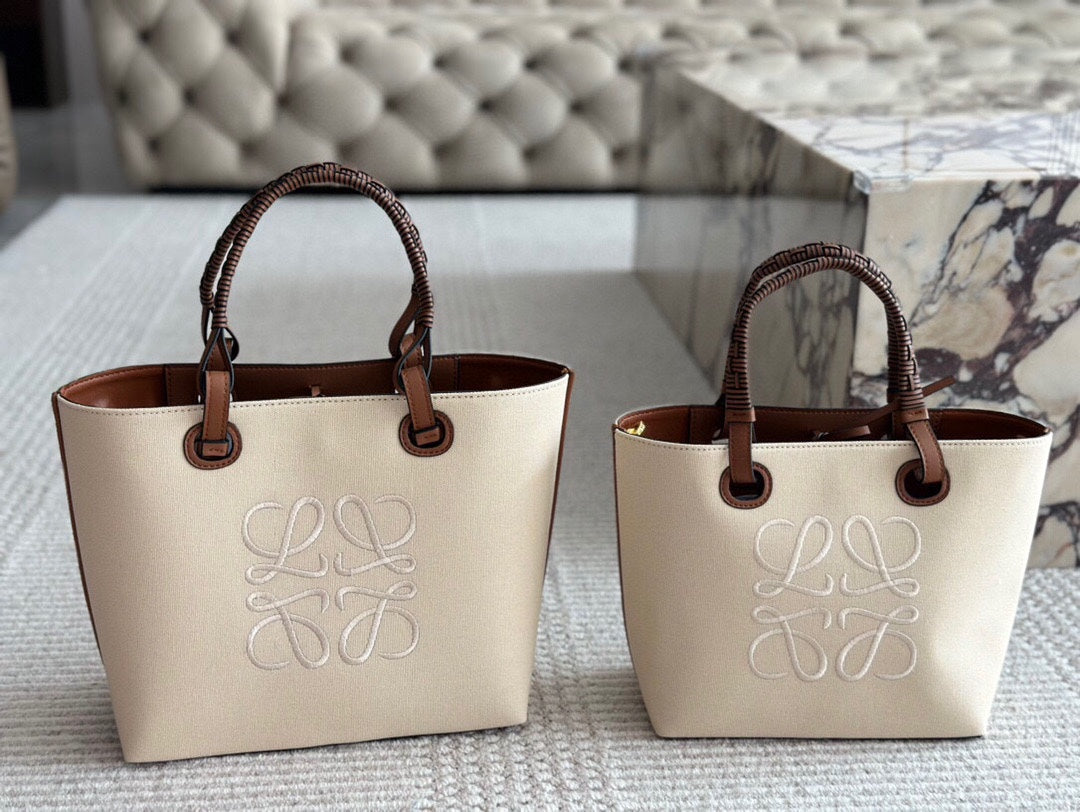 LOE MEDIUM 27 BAG IN BEIGE CANVAS mysite