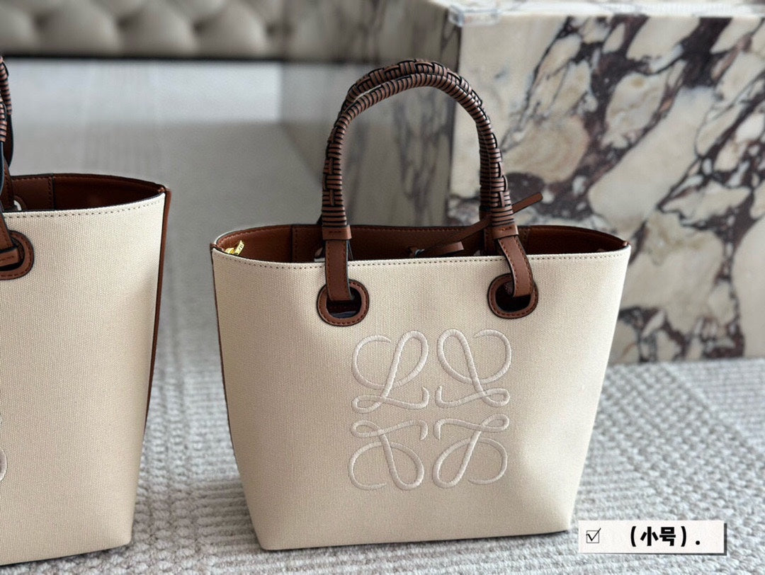 LOE MEDIUM 27 BAG IN BEIGE CANVAS mysite