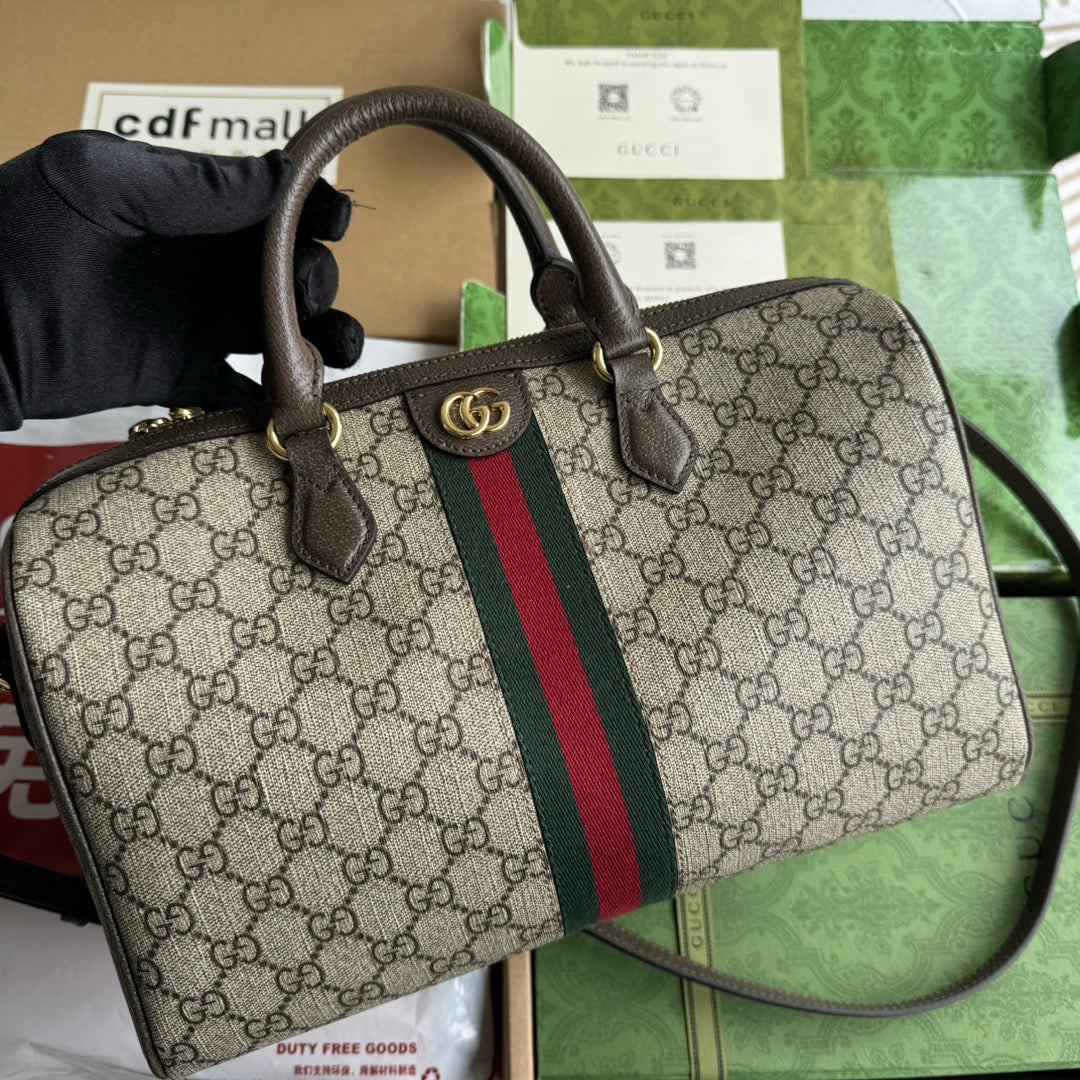 Gucci Ophidia Bag Beige mix Brown Canvas 240085 mysite