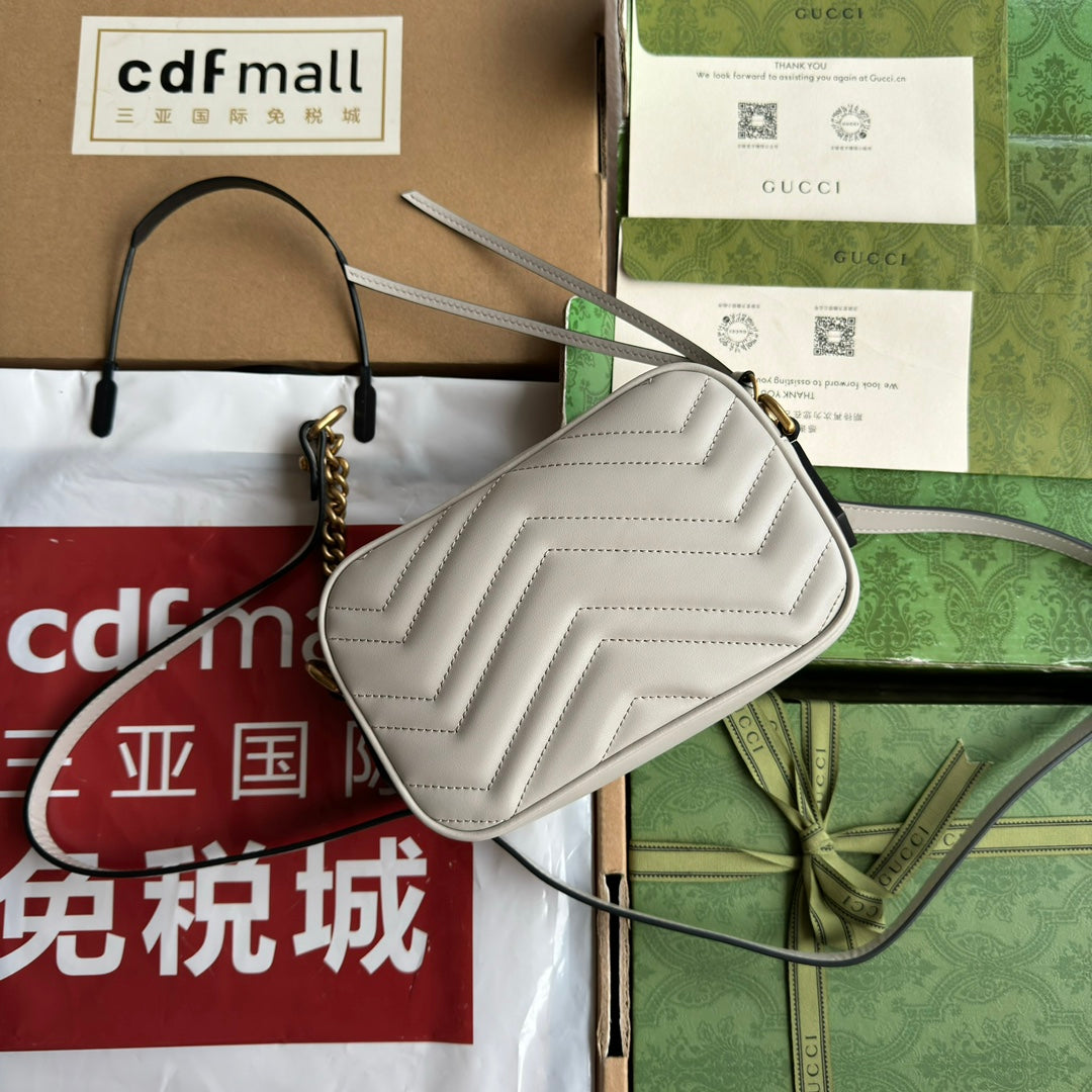 gg marmont mini 18cm zip top cream calfskin gold hardware mysite