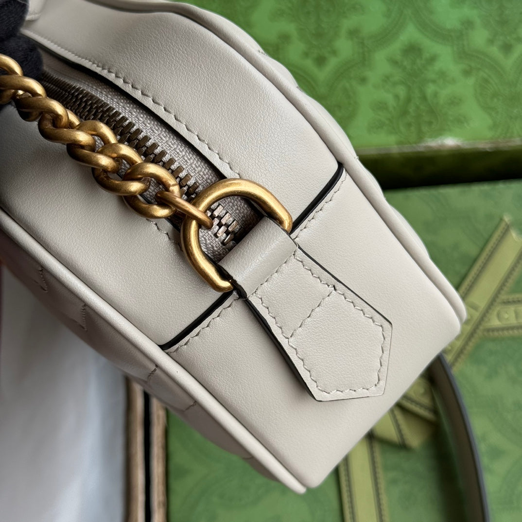 gg marmont mini 18cm zip top cream calfskin gold hardware mysite