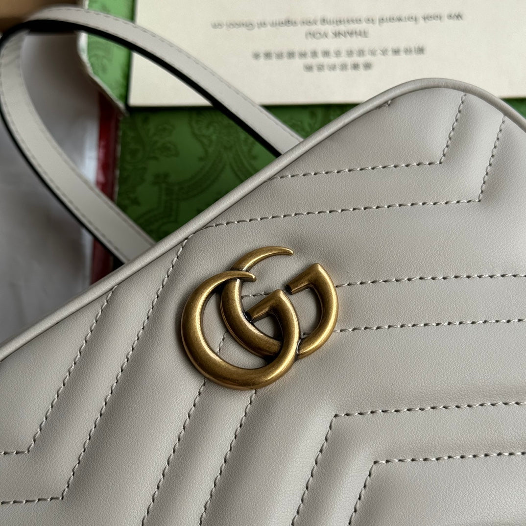 gg marmont mini 18cm zip top cream calfskin gold hardware mysite