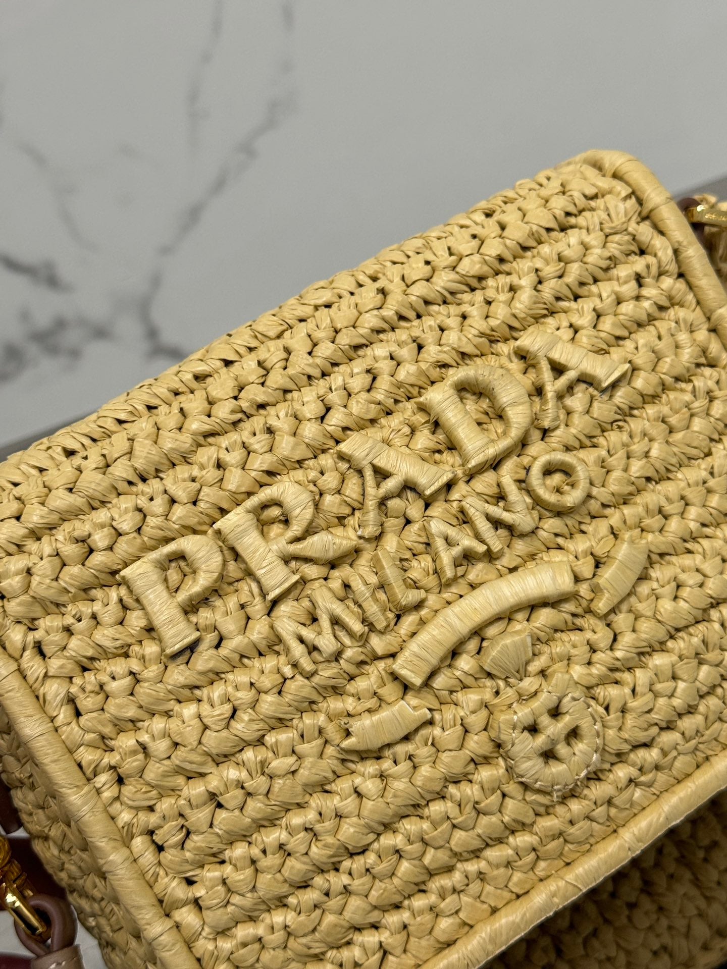 WOVEN SMALL FLAP BAG 16 IN BEIGE RAFFIA GOLD HARDWARE mysite