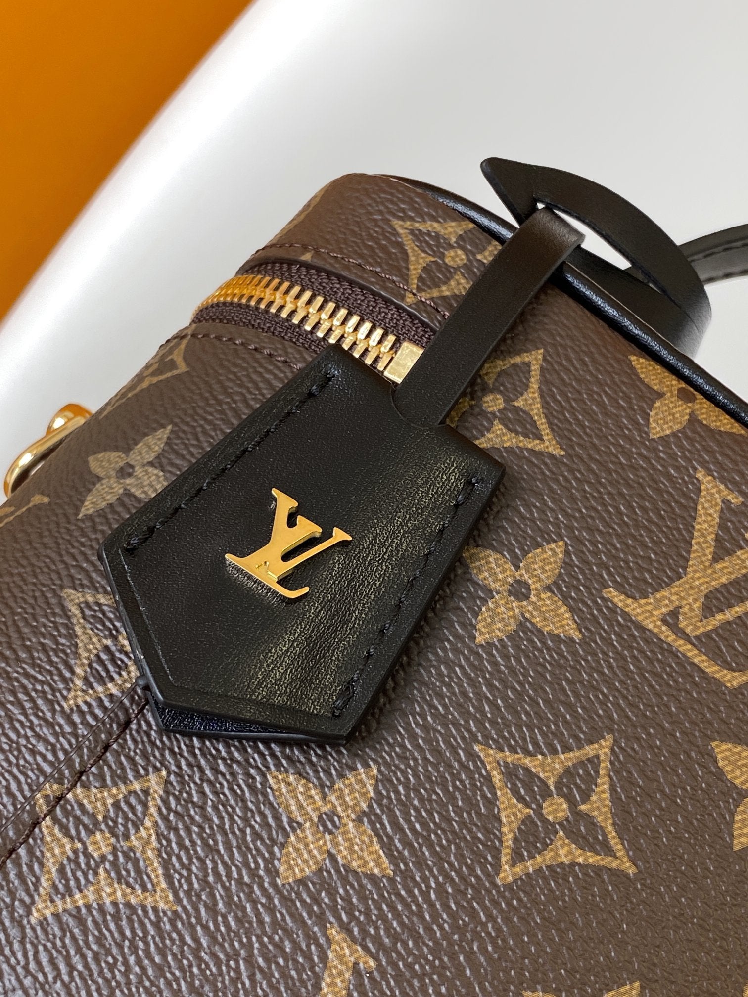 LV M47128 Vanity PM 13cm with Chain Brown Monogram Canvas & Cafskin GHW mysite