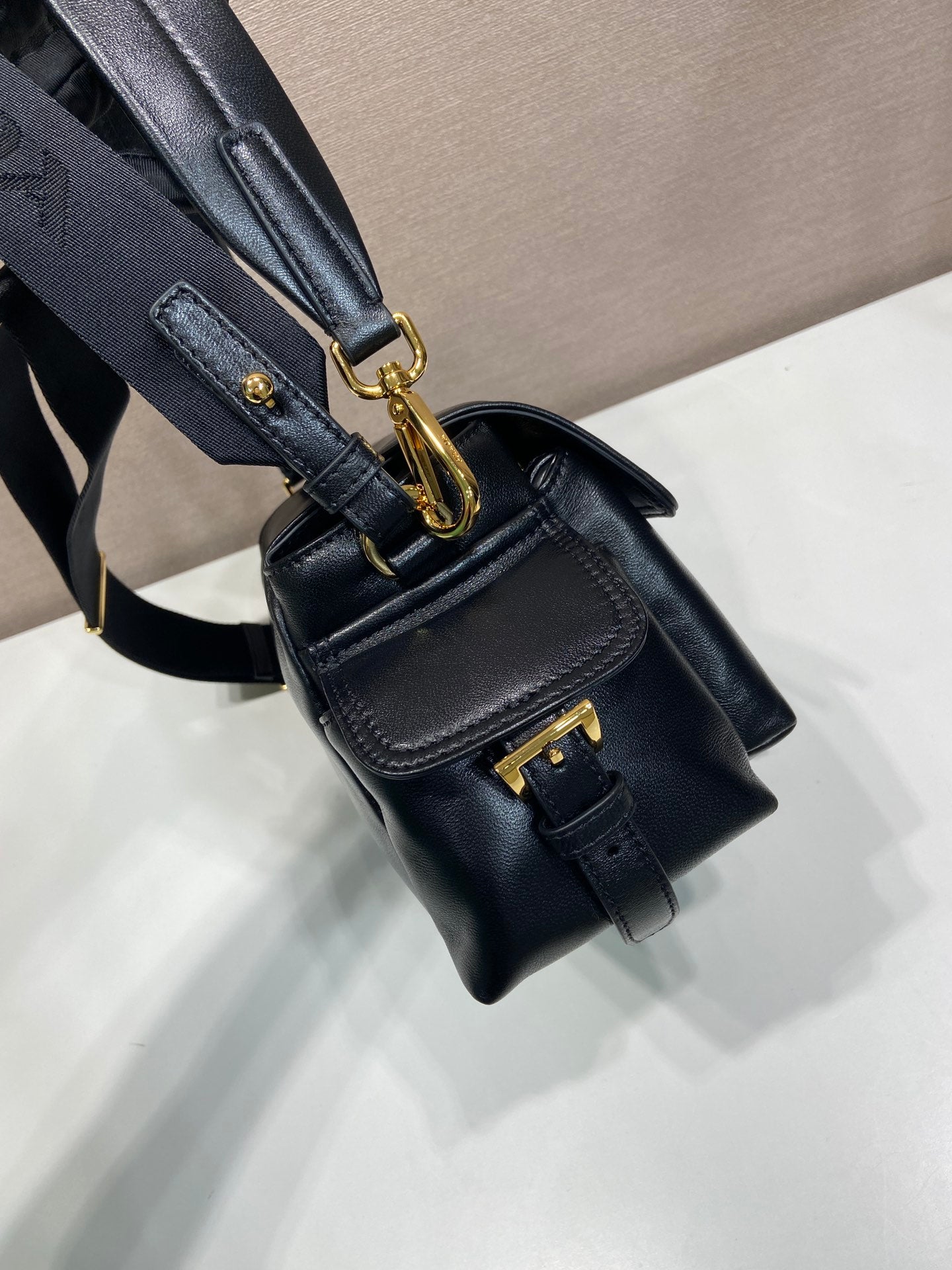 PRA Shoulder Bag Black Sheepskin 341130 mysite