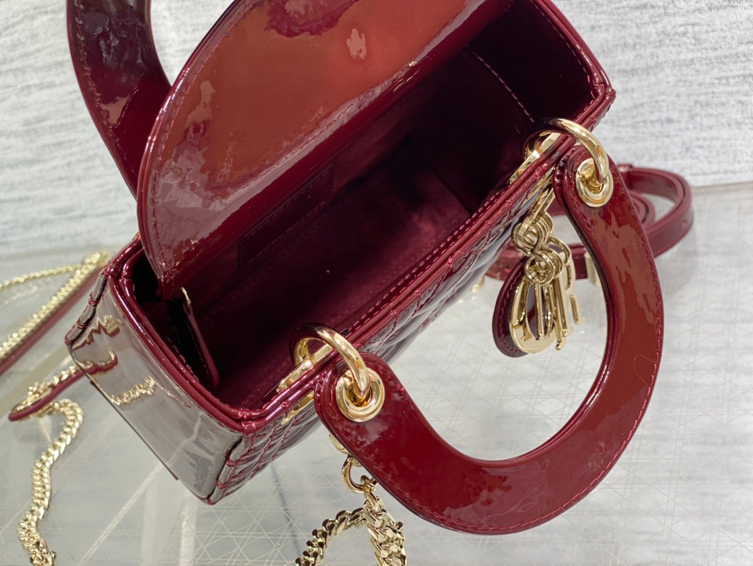 mini lady 17 wine patent calfskin mysite