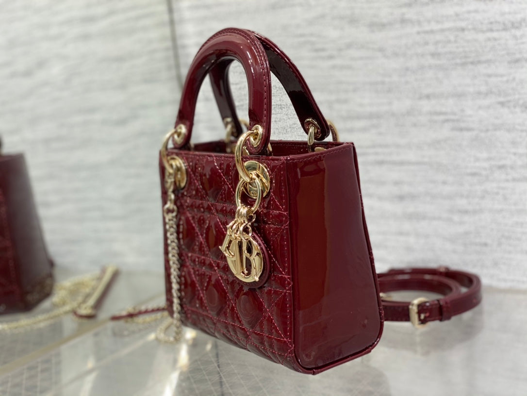 mini lady 17 wine patent calfskin mysite