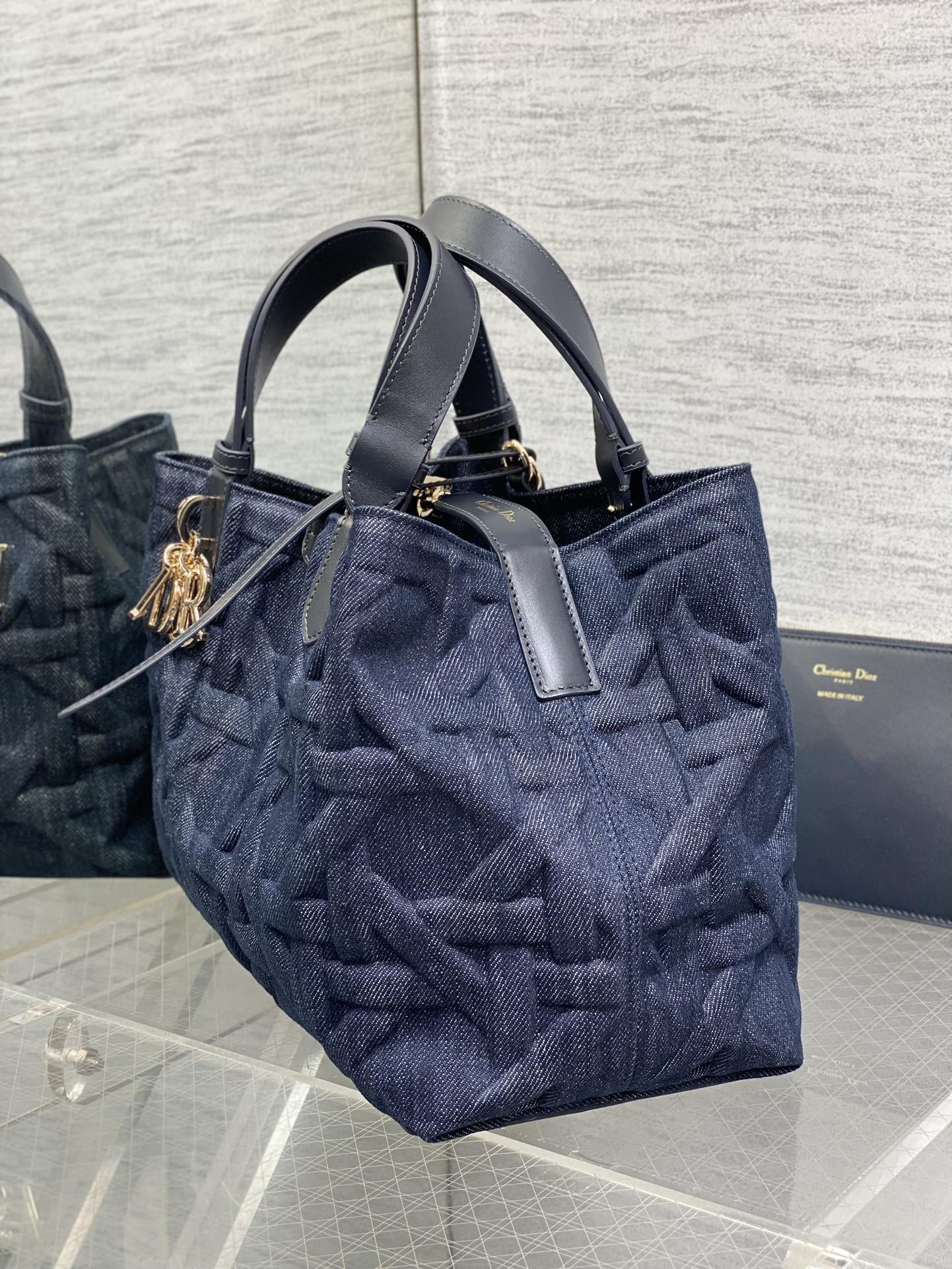 MEDIUM 28 TOUJOURS BAG IN BLUE GRAPHIC CANNAGE DENIM mysite