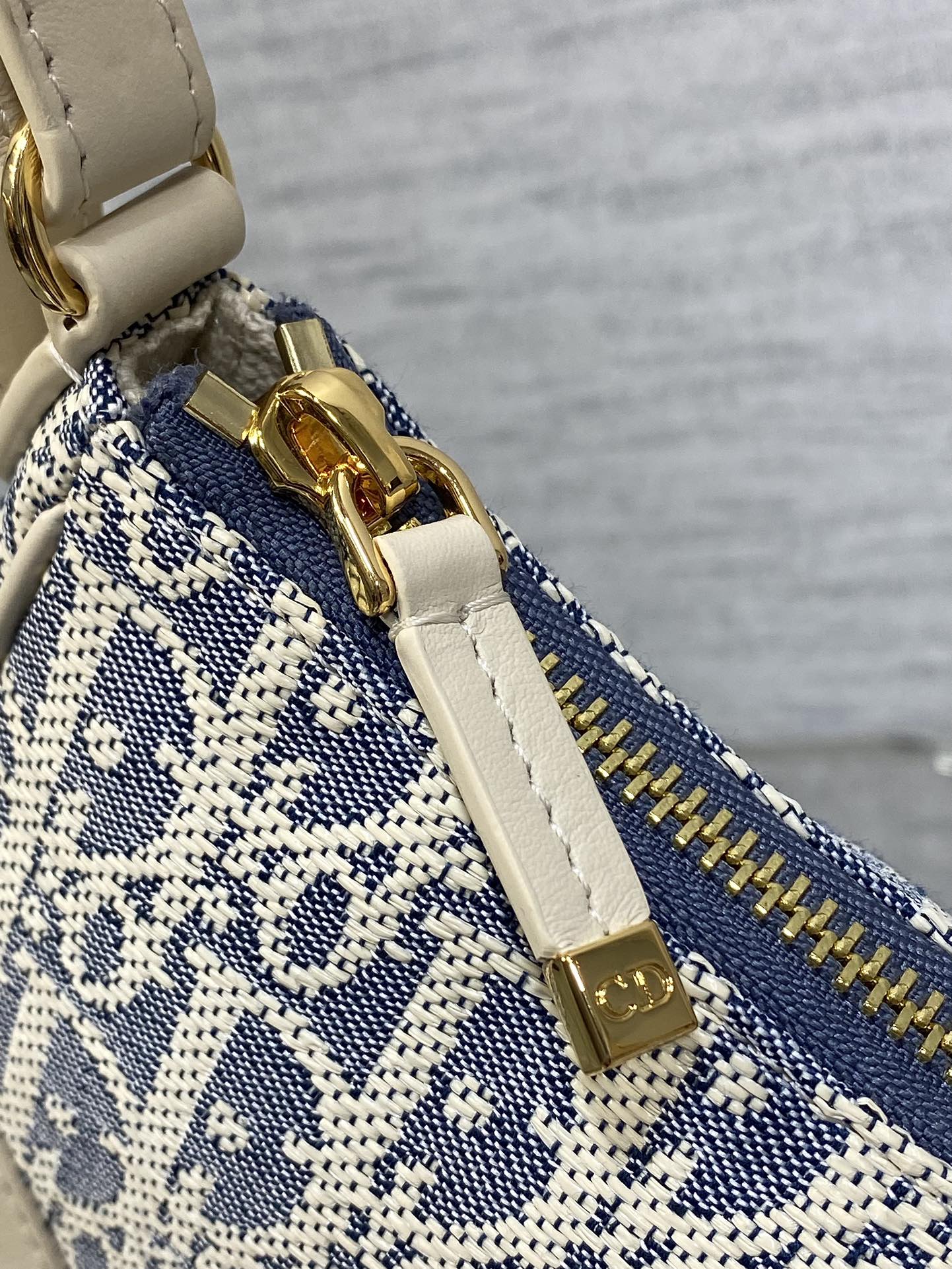 CD Cigale mini bag 26 blue raffia-effect fabric mysite