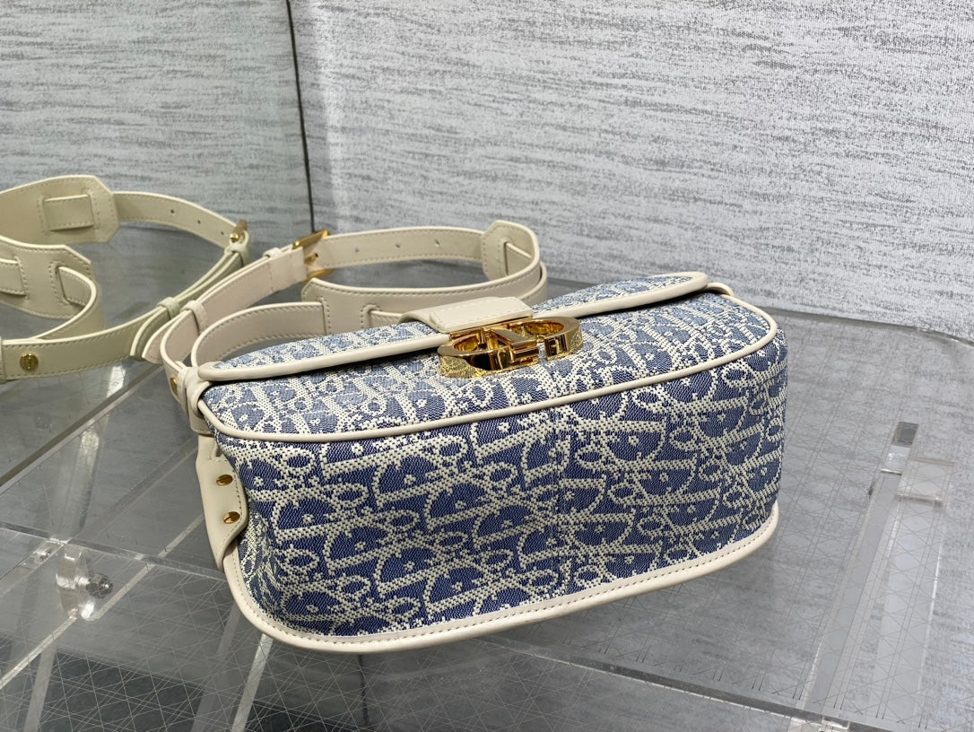 CD Montaigne classic monogram 25 blue white canvas jacquard mysite