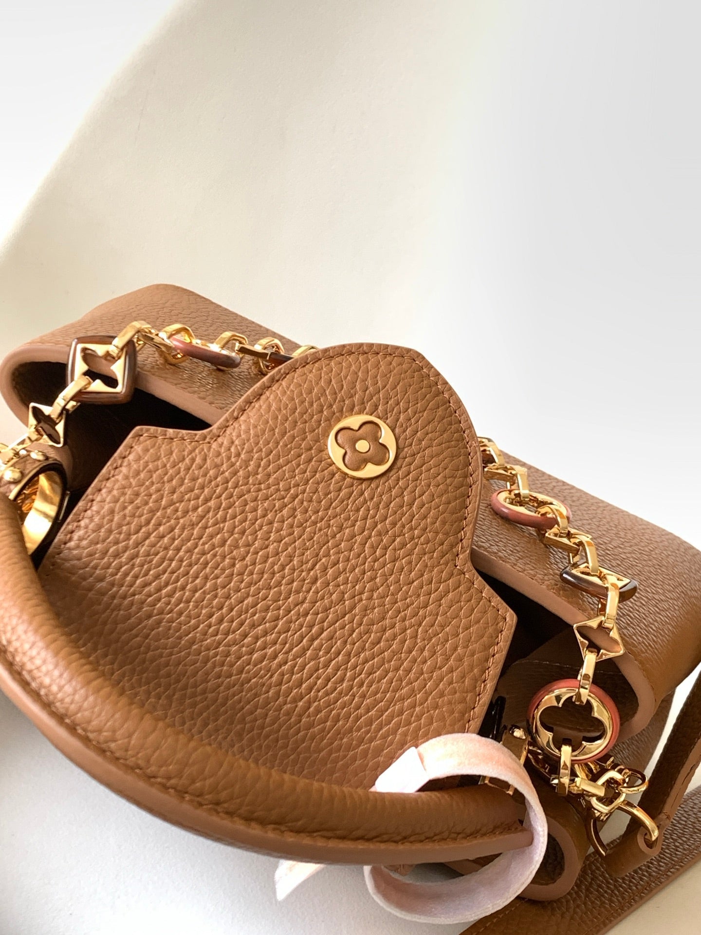 LV Capucine Mini Bag 27cm Brown Gold Taurillon cowhide mysite