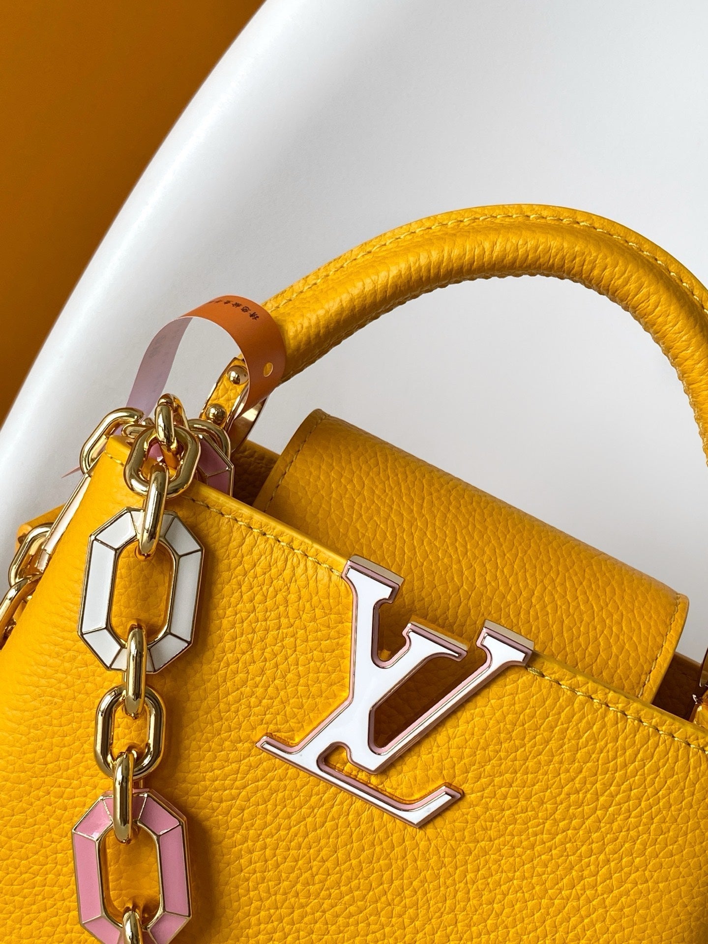 LV M25232 Capucines BB Handbag 21cm Orange Taurillon Cowhide  GHW mysite