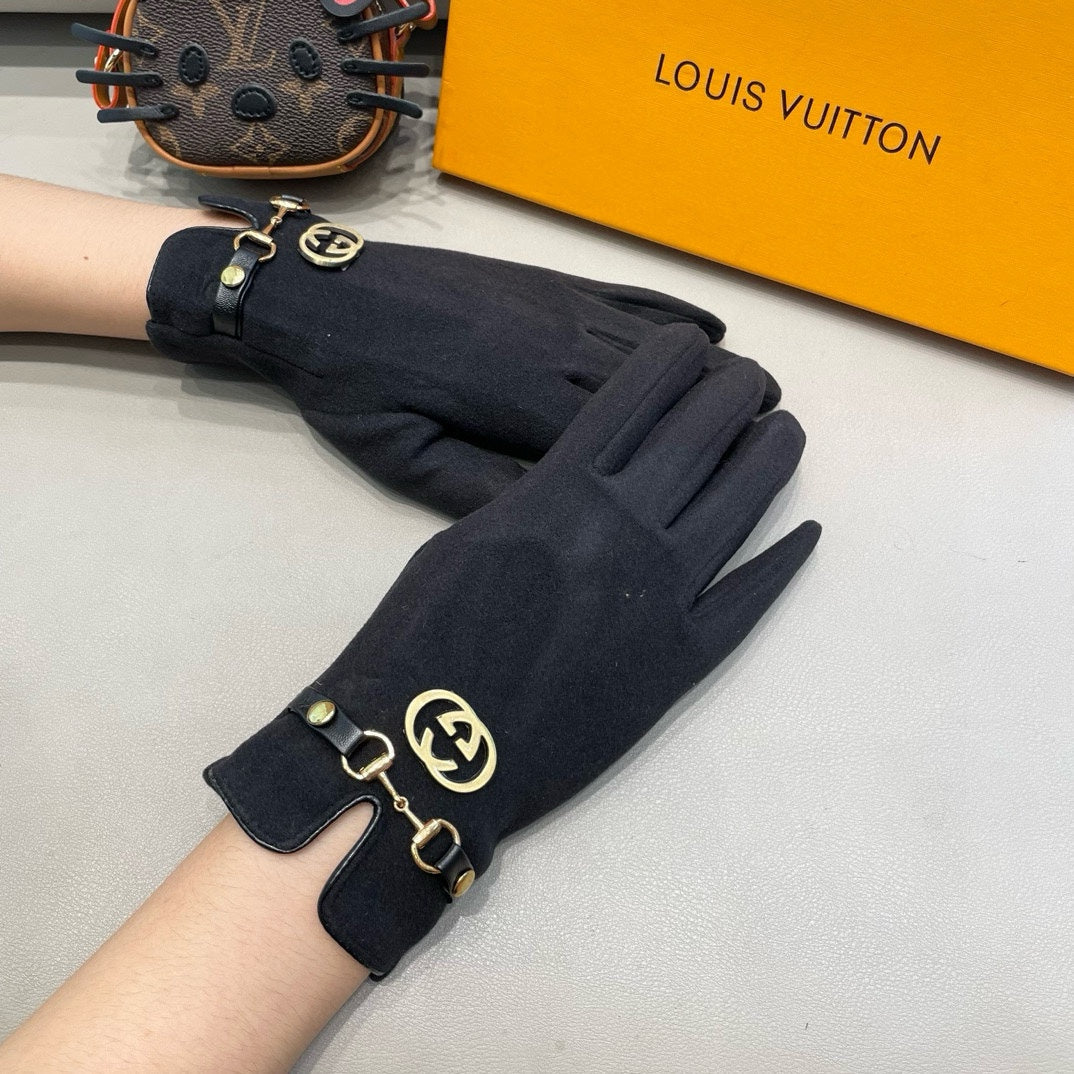 GLOVES IN BLACK CASHMERE 460077 mysite