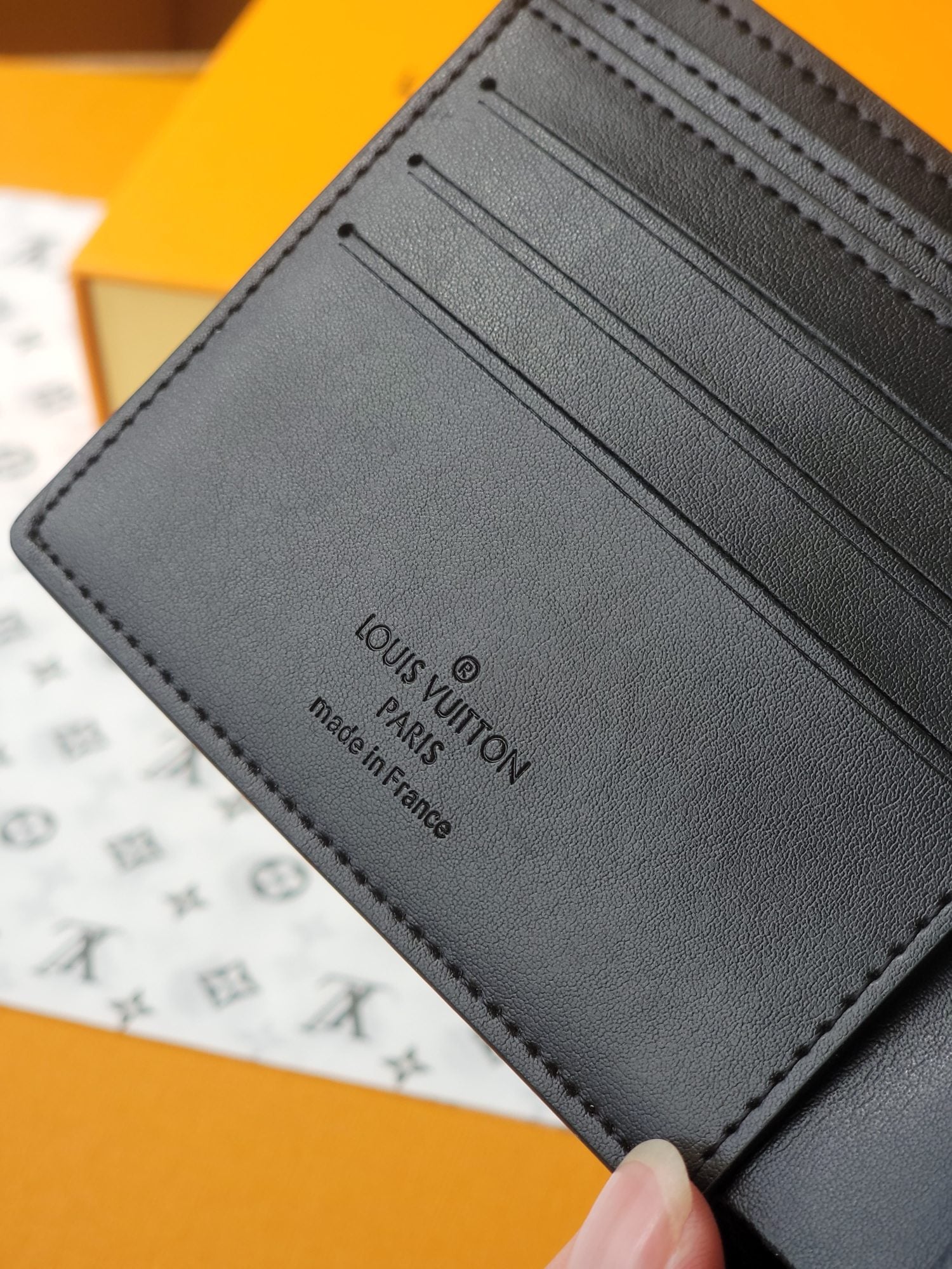 LV M82297 Multiple Wallet Black Borealis Monogram Cowhide mysite