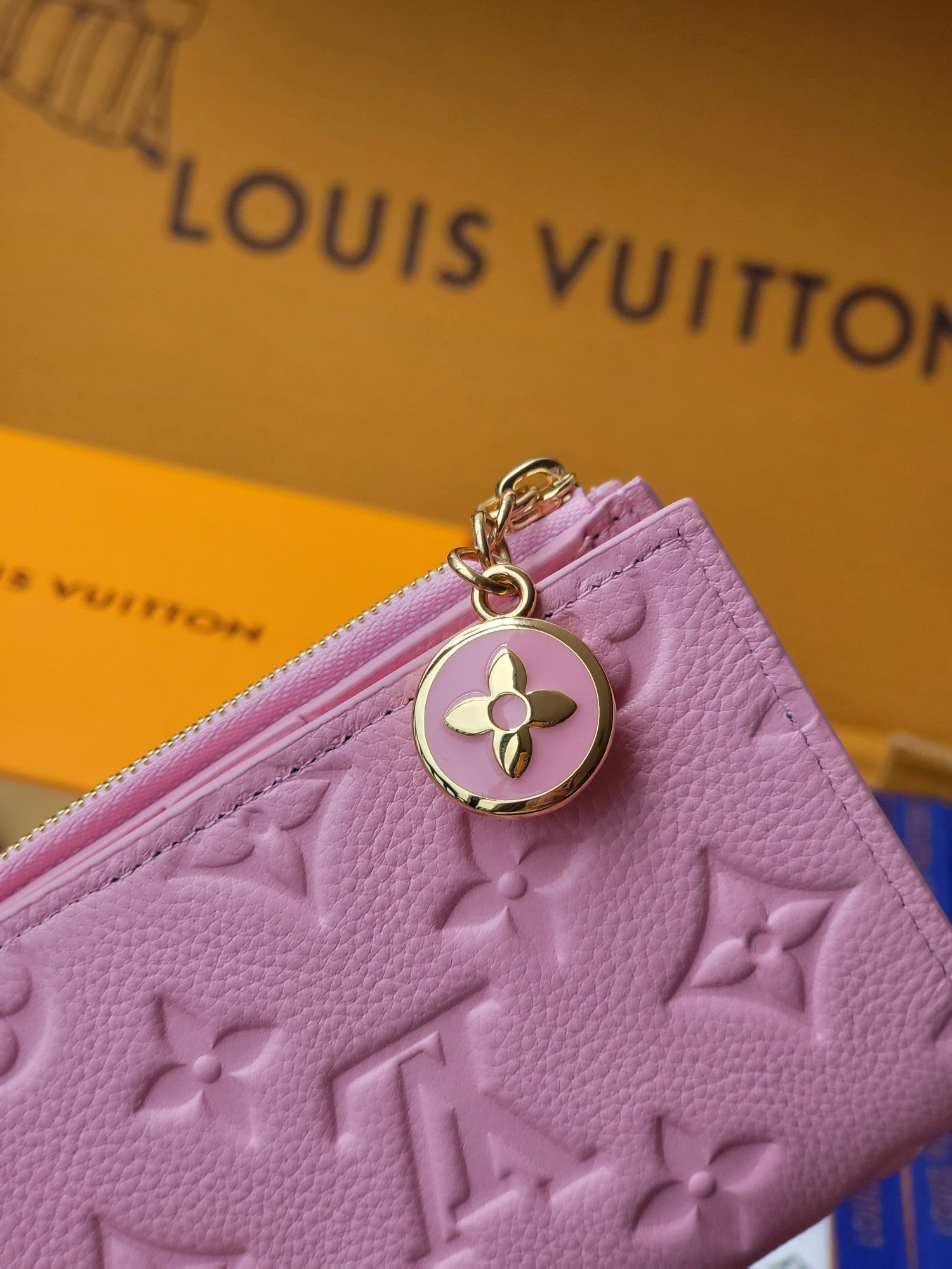LV M14655Lisa Wallet Pink Monogram Embossed cowhide GHW mysite