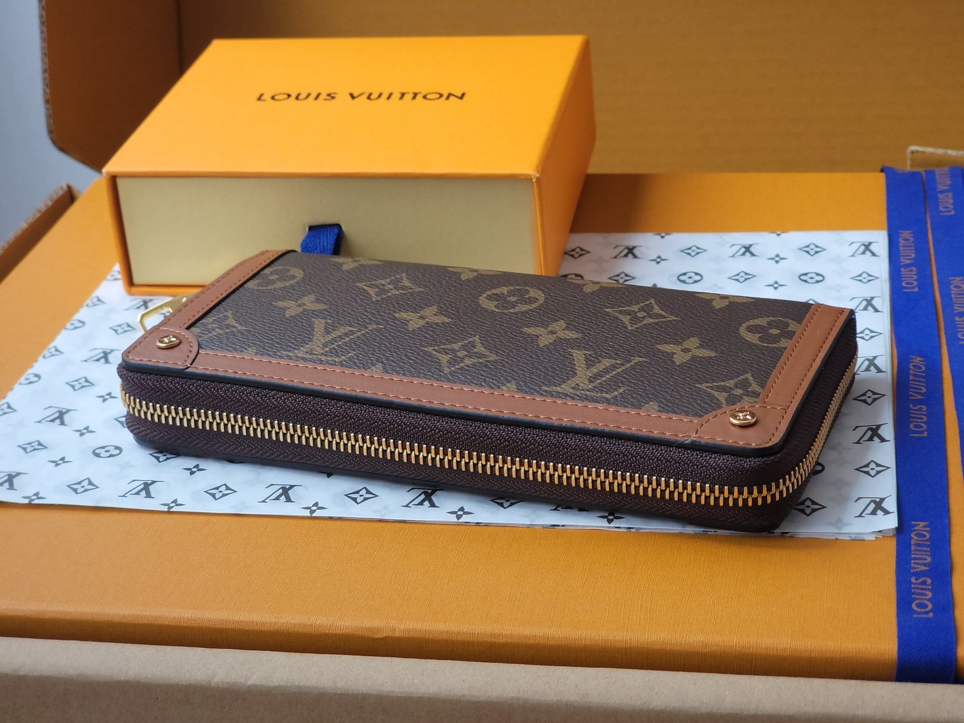 LV Trunk Zippy Wallet Brown Monogram Canvas & Cowhide mysite