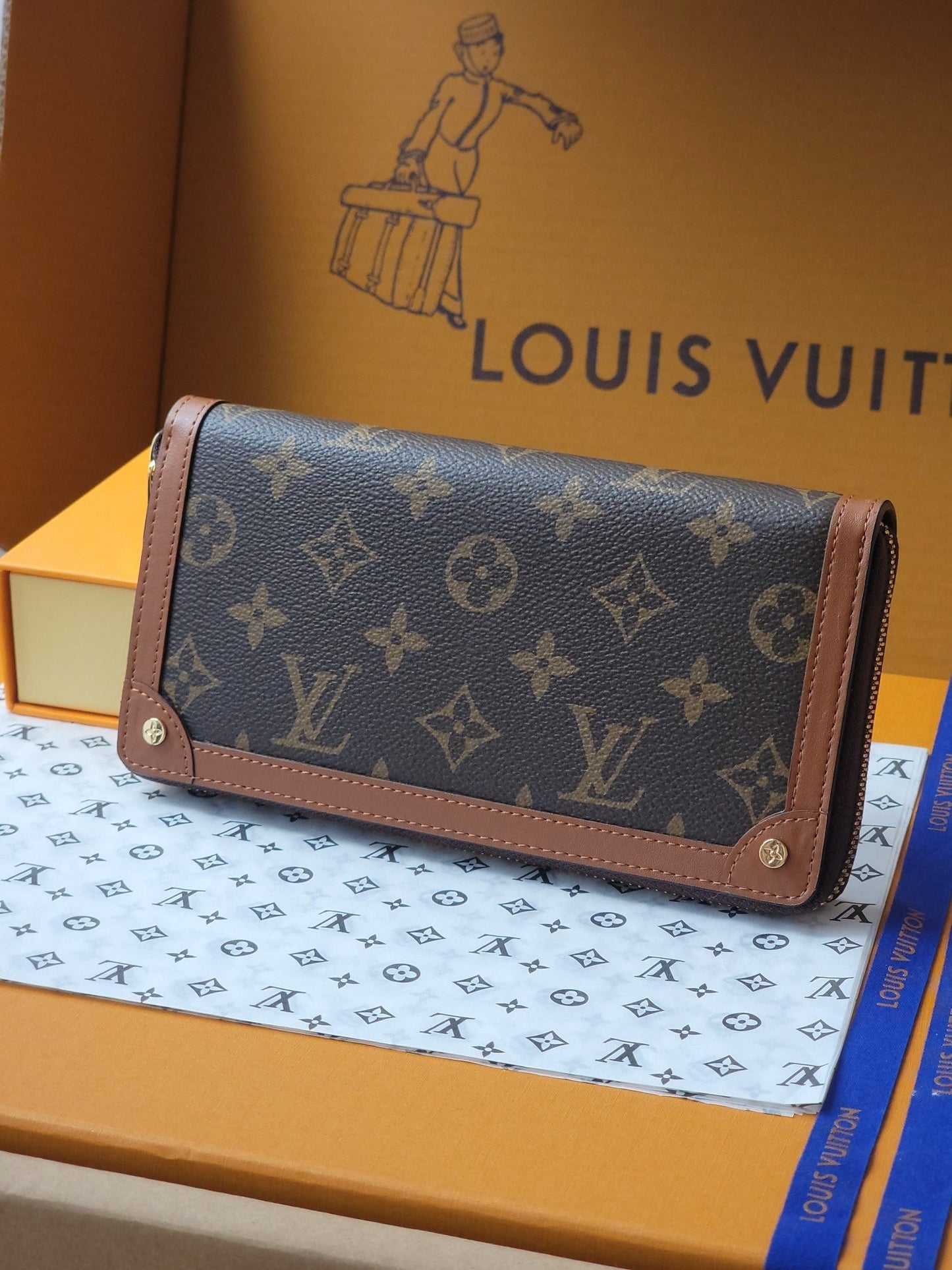LV Trunk Zippy Wallet Brown Monogram Canvas & Cowhide mysite