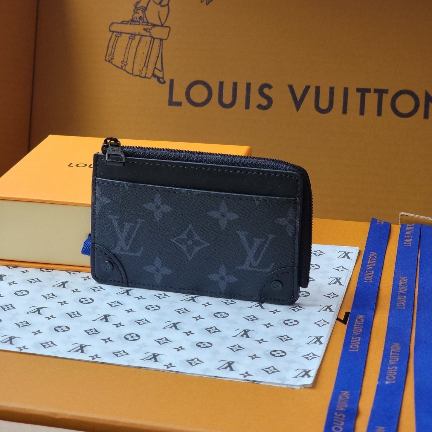 LV Card Holder Trunk Black Monogram Eclipse Canvas mysite
