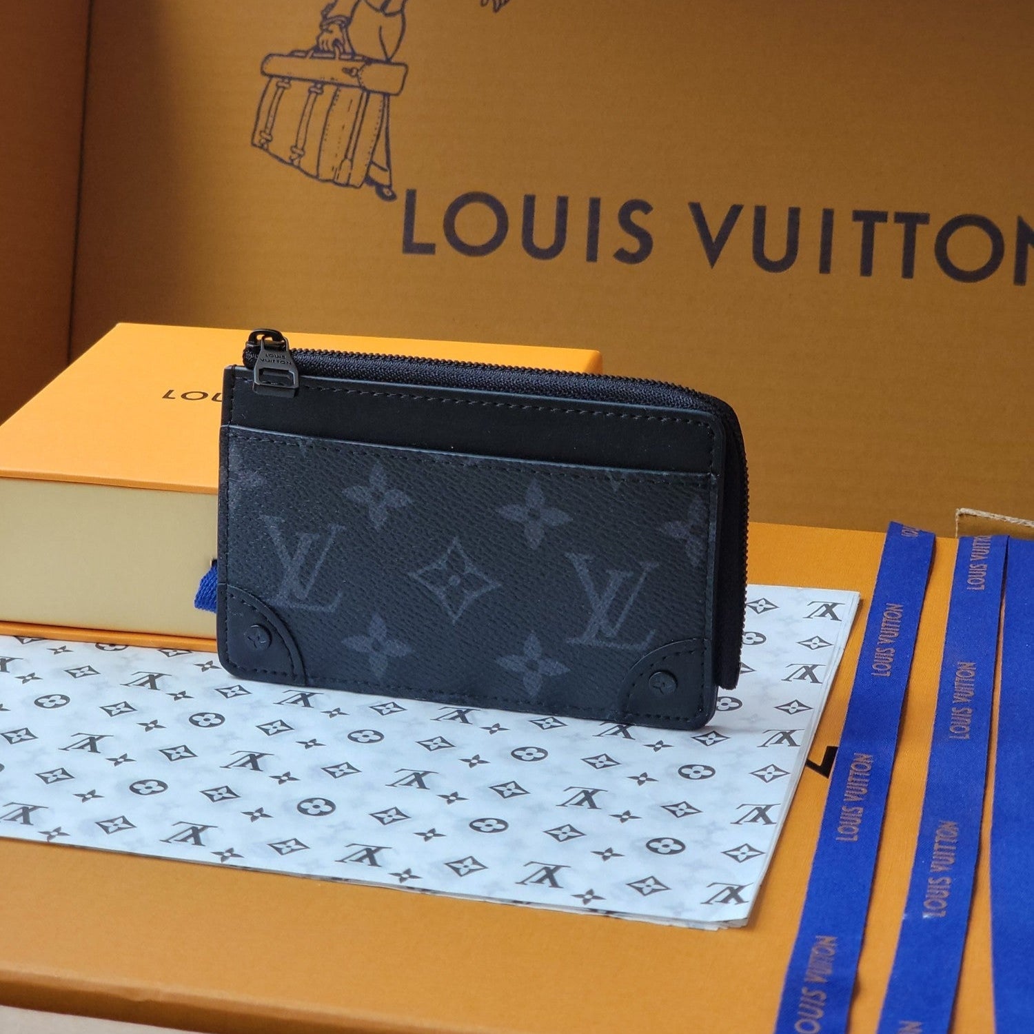 LV Card Holder Trunk Black Monogram Eclipse Canvas mysite
