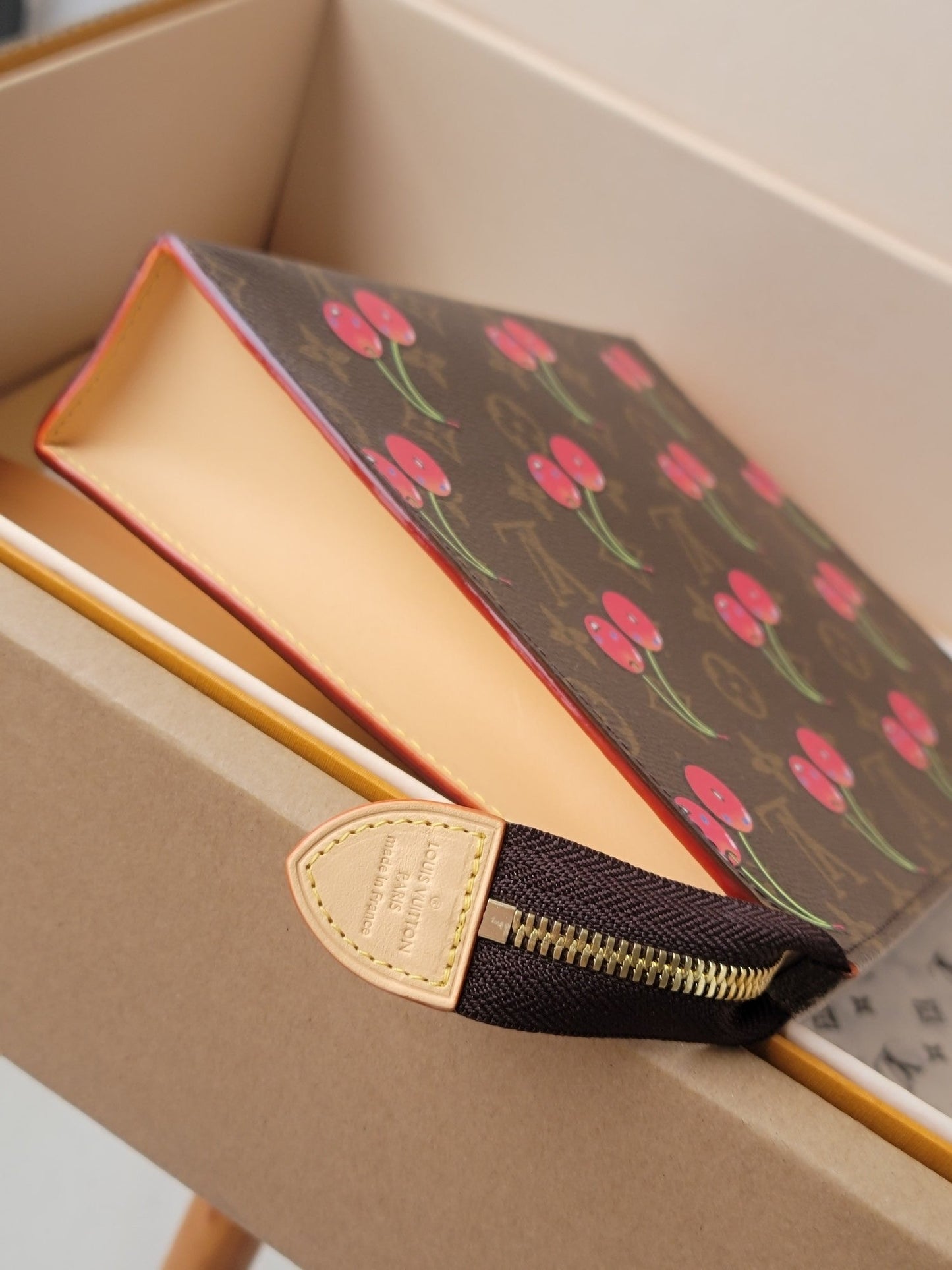 LV x TM M14372 Toiletry Pouch Brown Monogram Canvas With Cherry Motif mysite