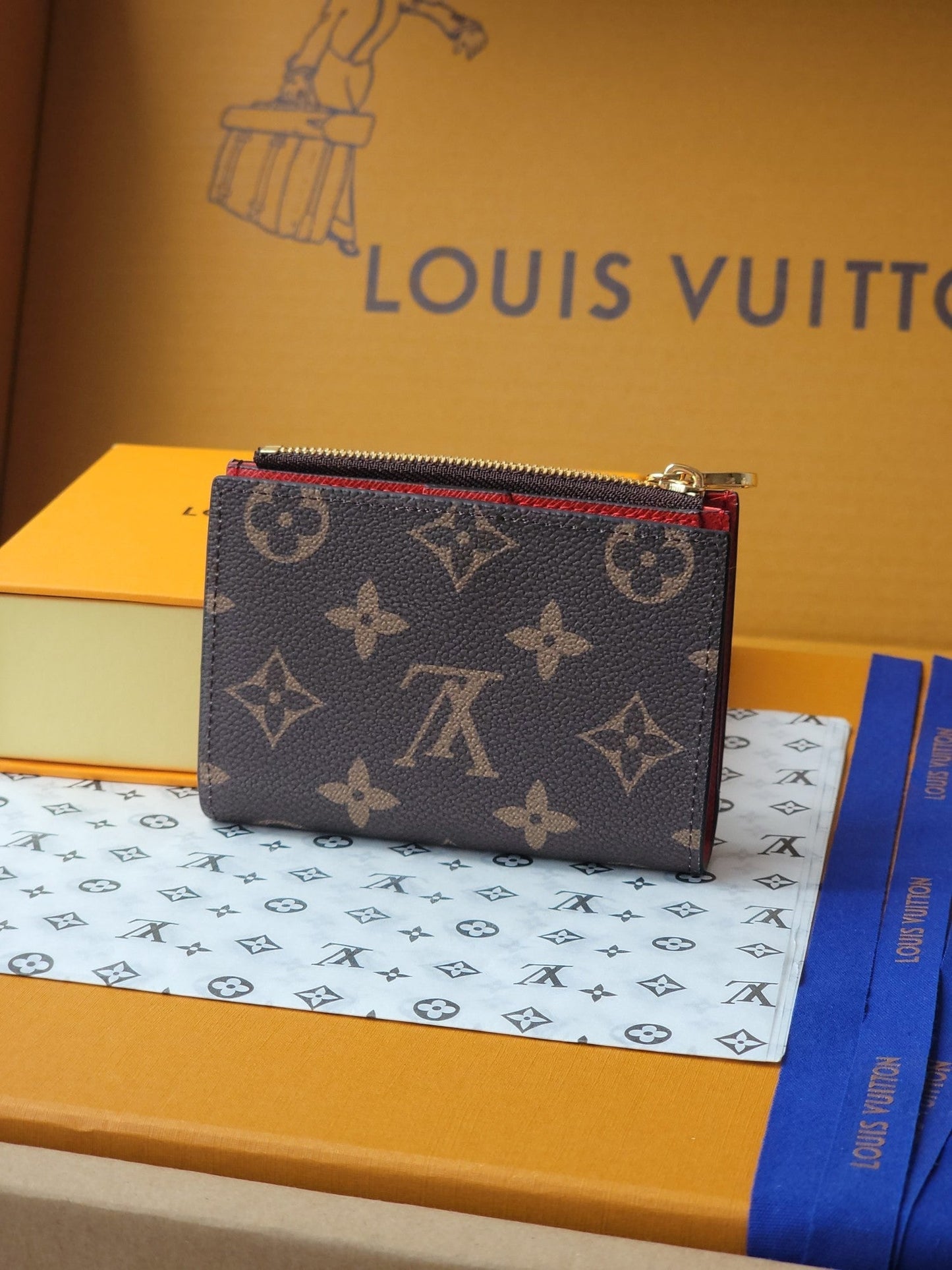LV x TM Lisa Wallet  Brown Monogram Canvas With Cherry Motif mysite