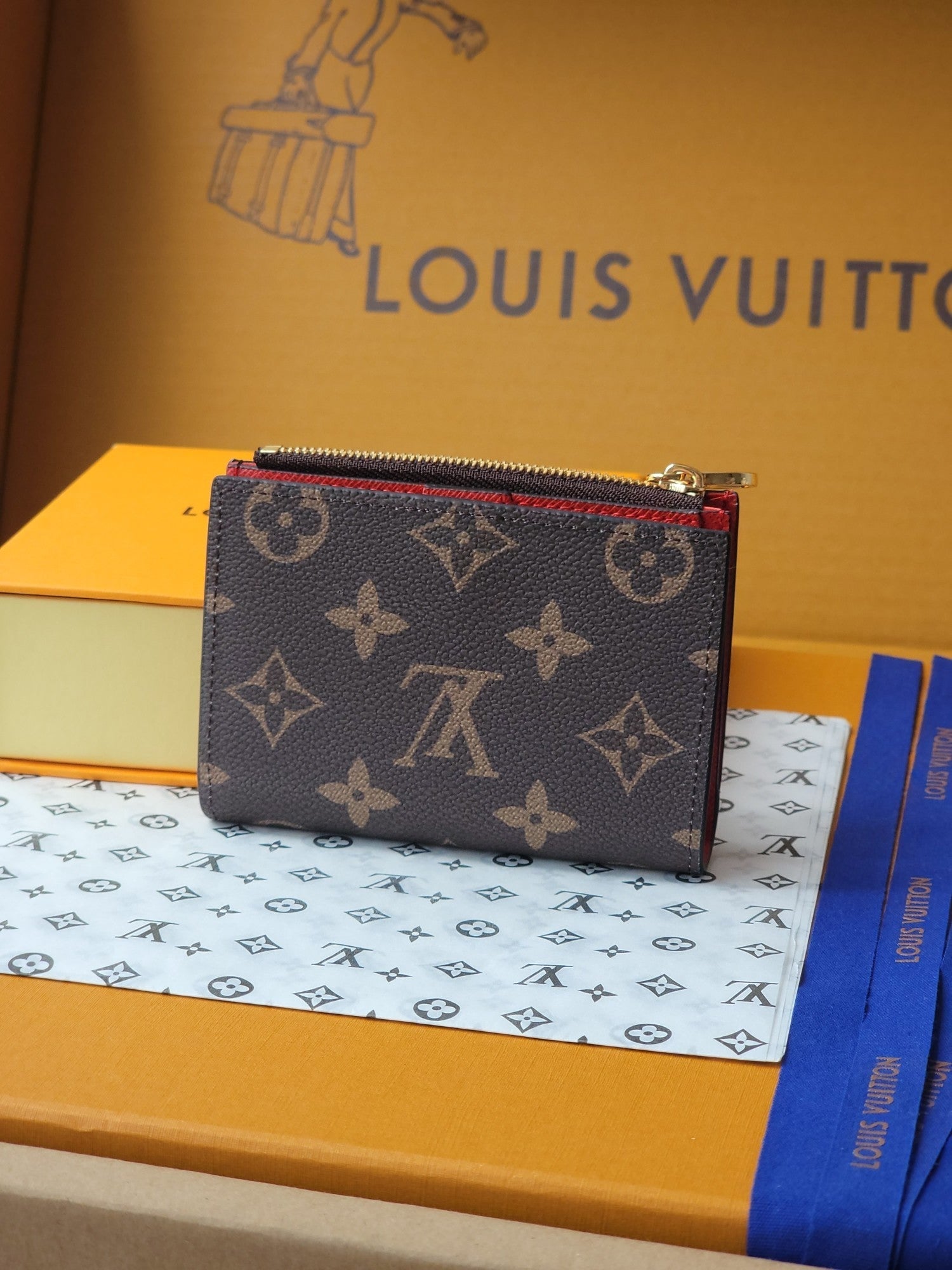 LV x TM Lisa Wallet  Brown Monogram Canvas With Cherry Motif mysite