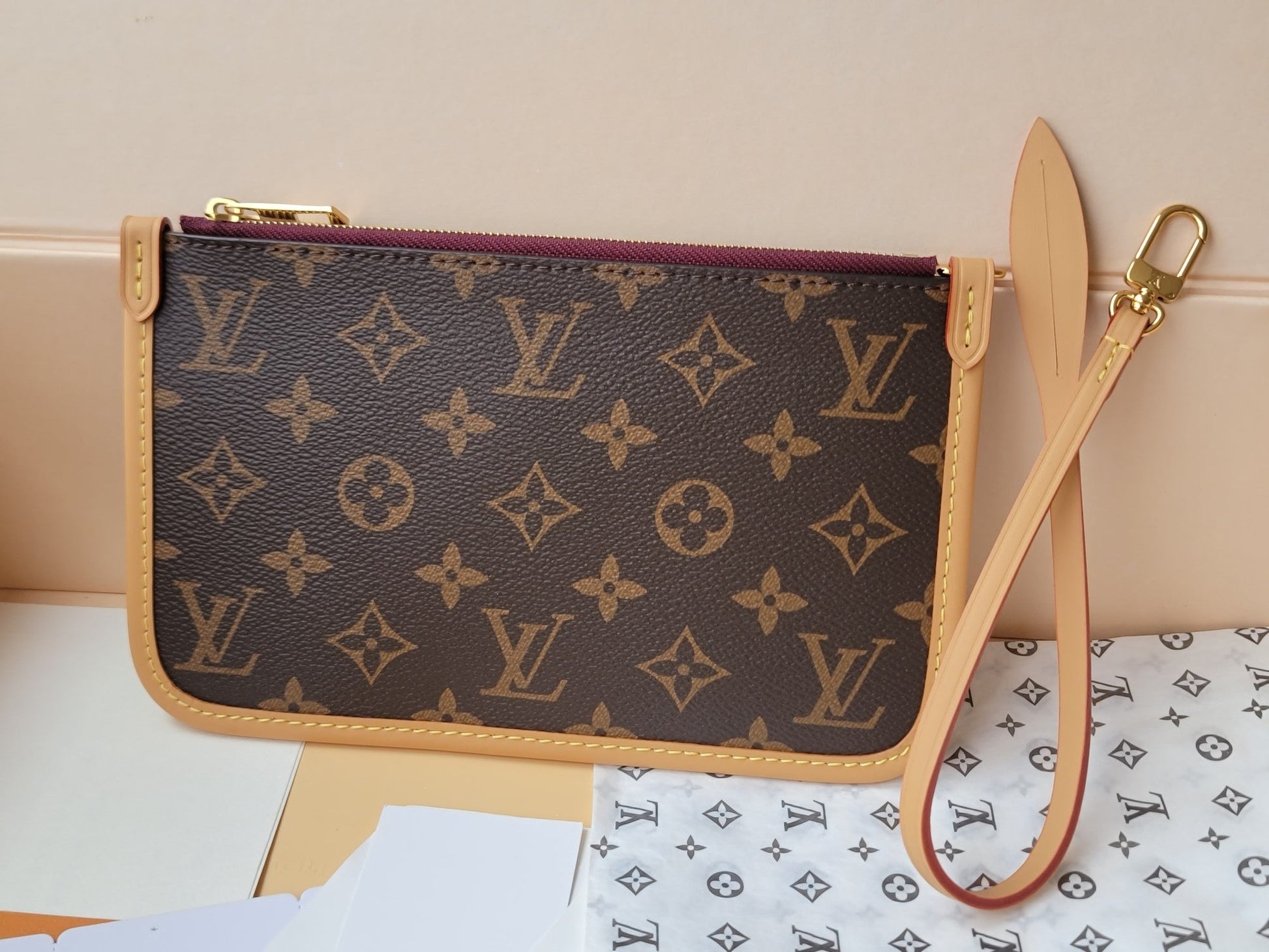 LV M46203 Carryall Pochette Brown Monogram Canvas & Cowhide mysite