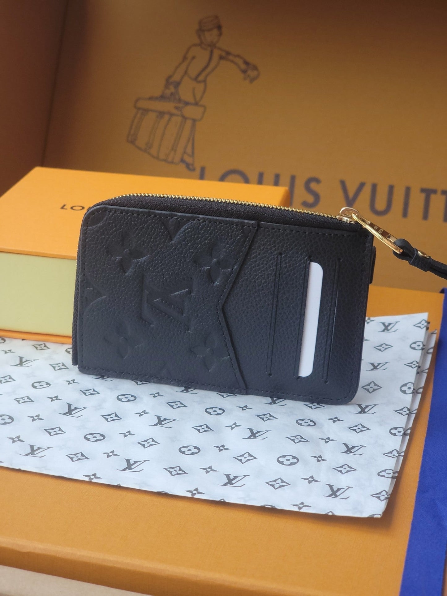 LV Card Holder Recto Verso Black Monogram Empreinte Cowhide GHW mysite