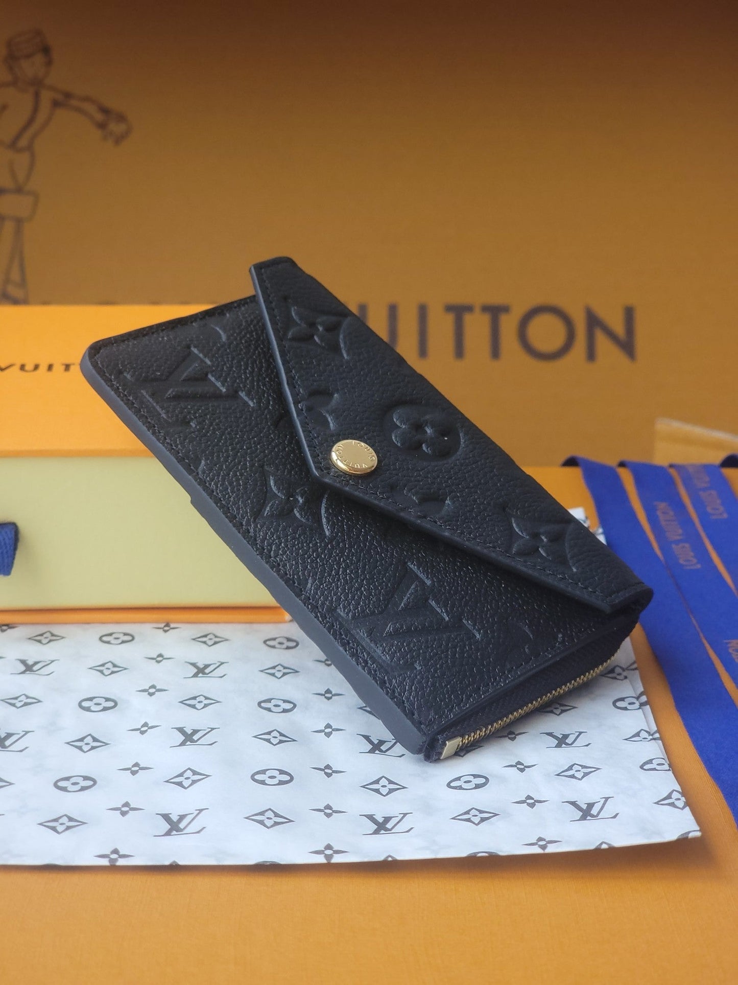 LV Card Holder Recto Verso Black Monogram Empreinte Cowhide GHW mysite