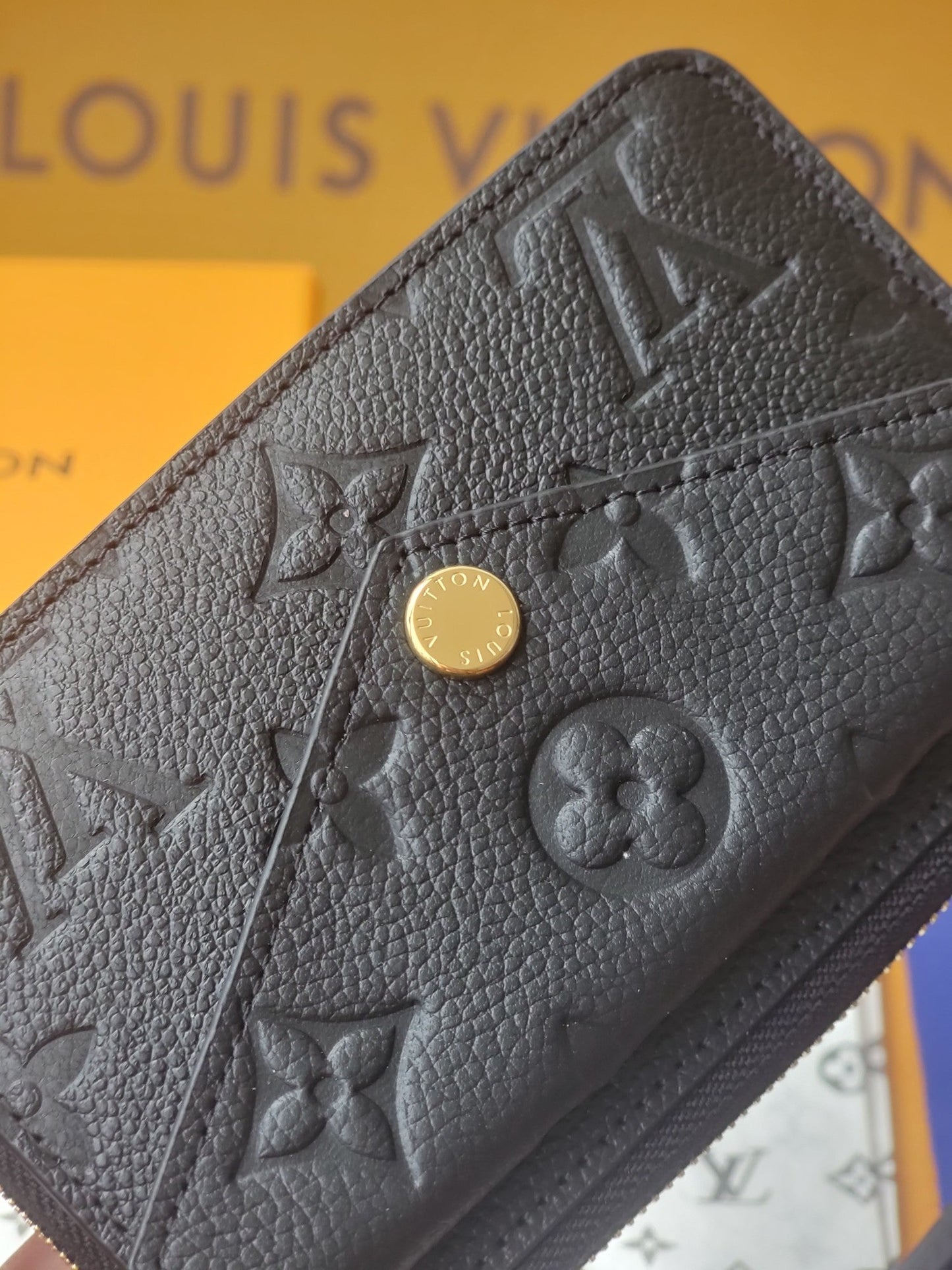 LV Card Holder Recto Verso Black Monogram Empreinte Cowhide GHW mysite