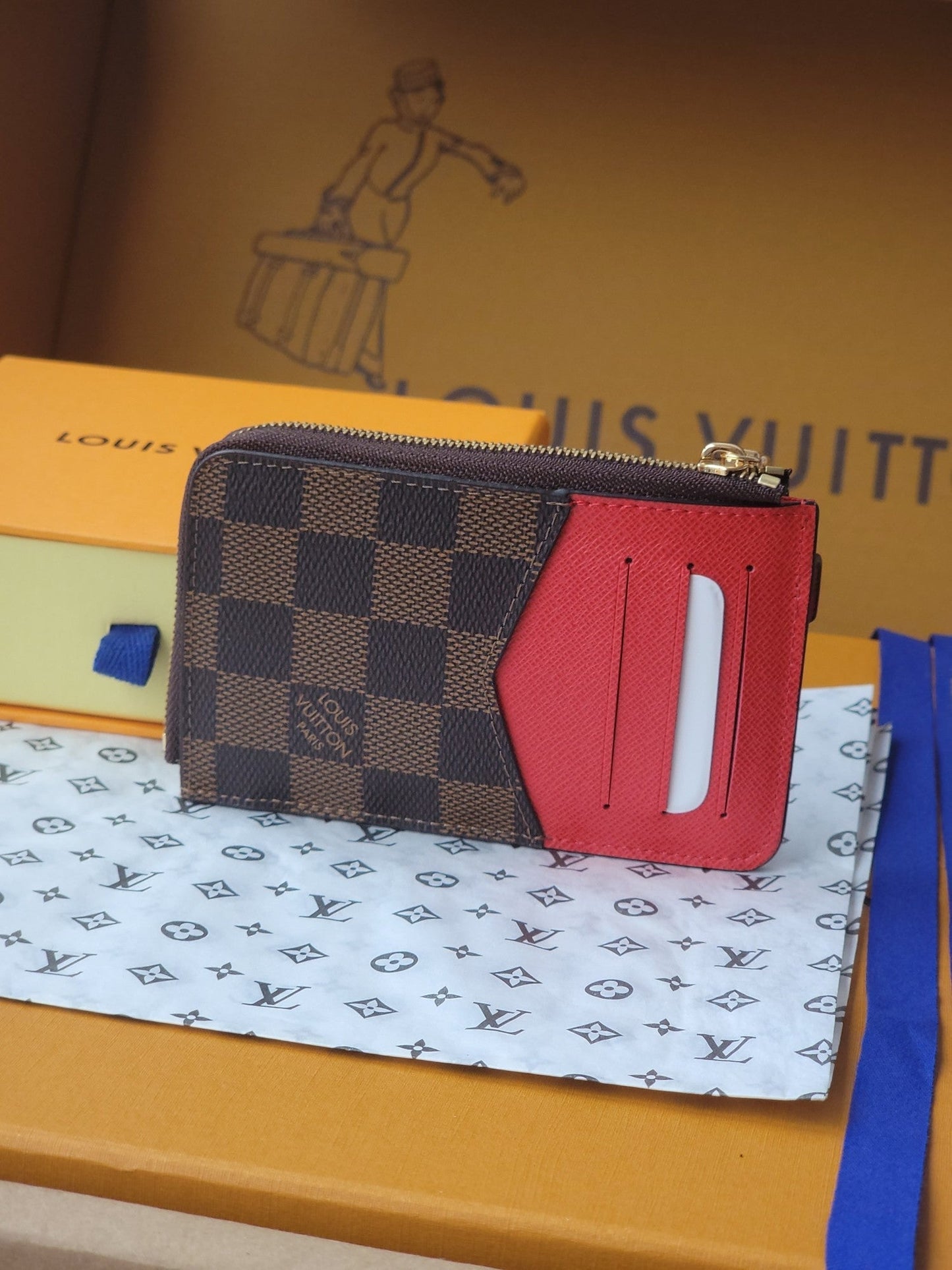 LV Card Holder Recto Verso Brown Damier Canvas & Cowhide GHW mysite