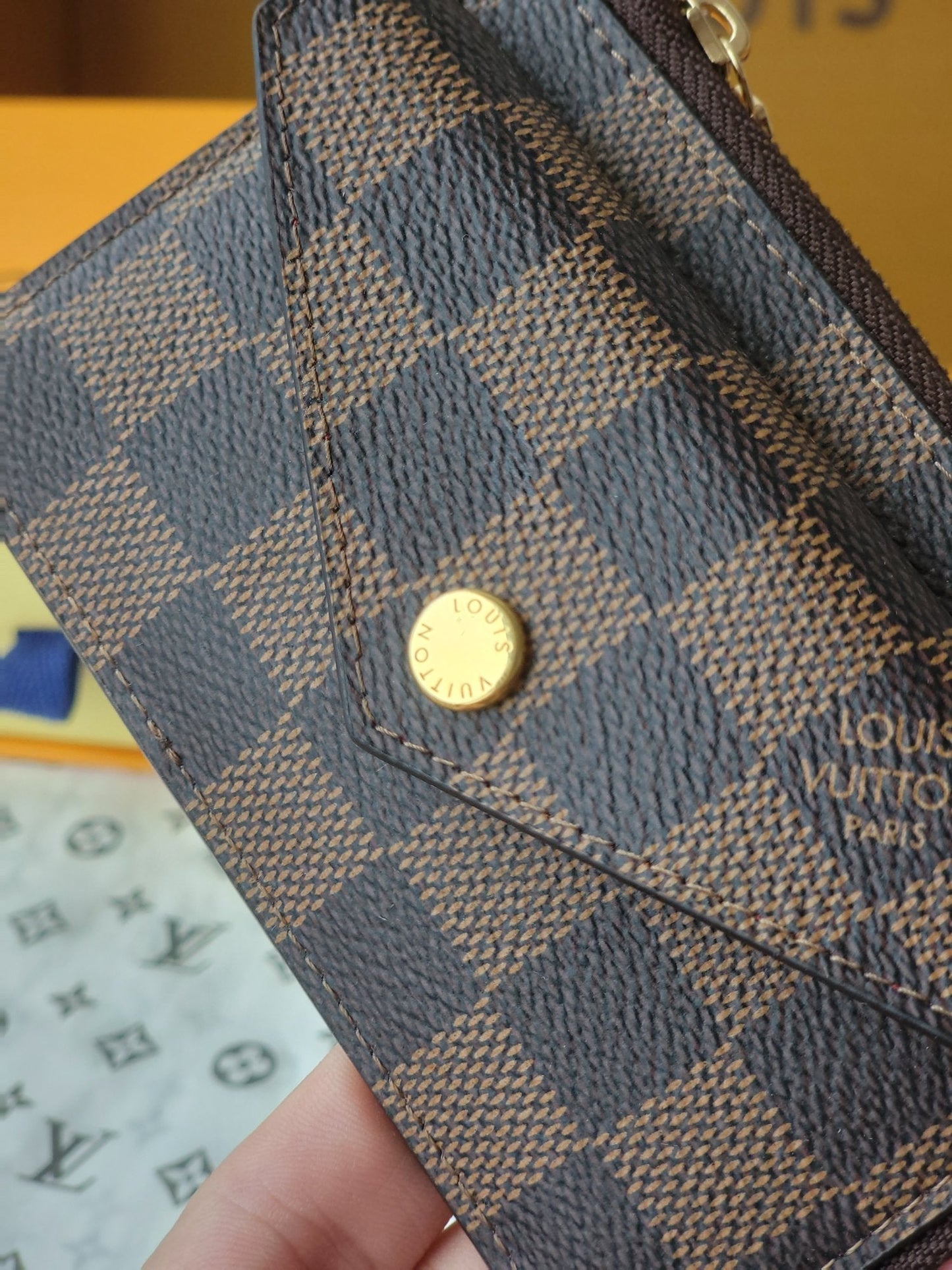 LV Card Holder Recto Verso Brown Damier Canvas & Cowhide GHW mysite