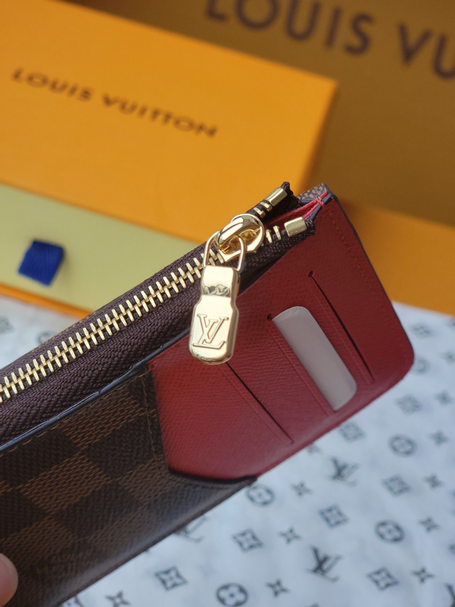 LV Card Holder Recto Verso Brown Damier Canvas & Cowhide GHW mysite