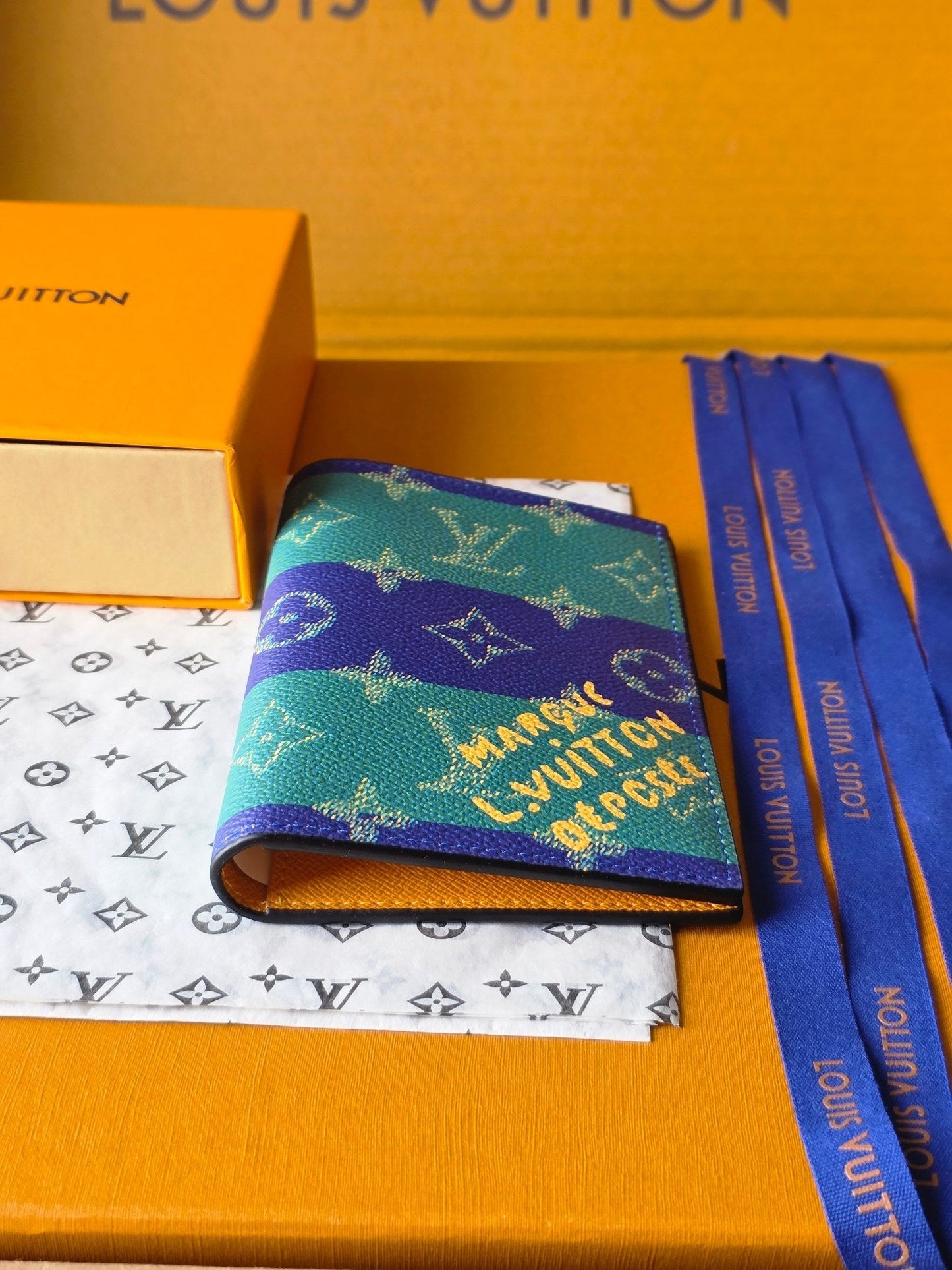 LV M25793 Passport Cover Dark Blue Teal Green Cowhide mysite