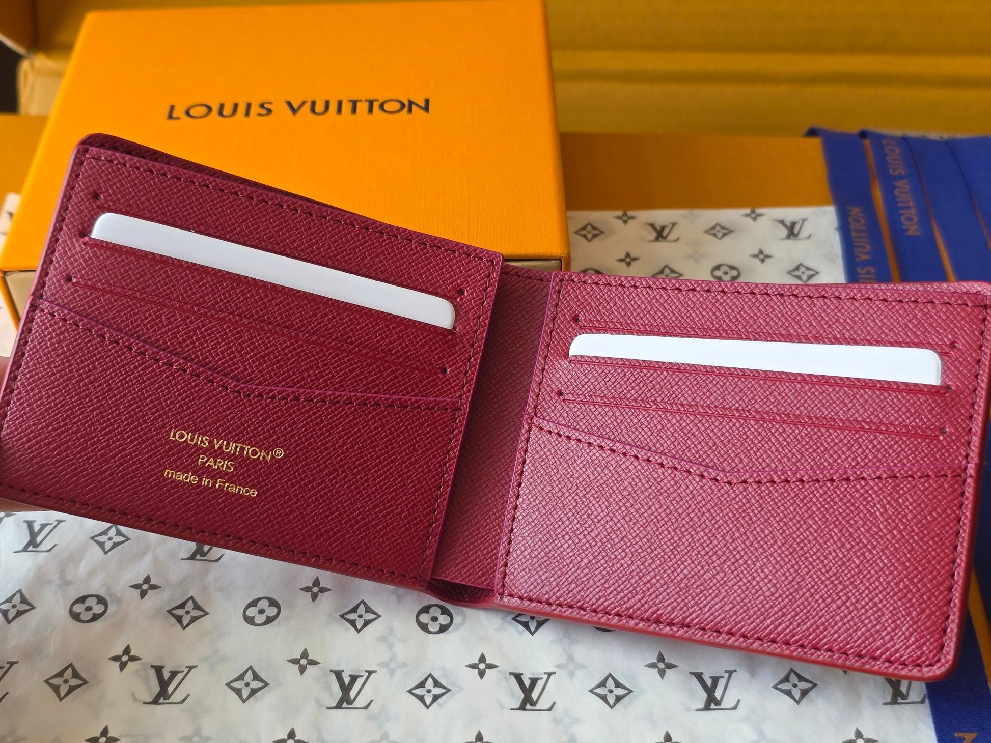 LV M25795 Multiple Wallet Red Black Cowhide mysite