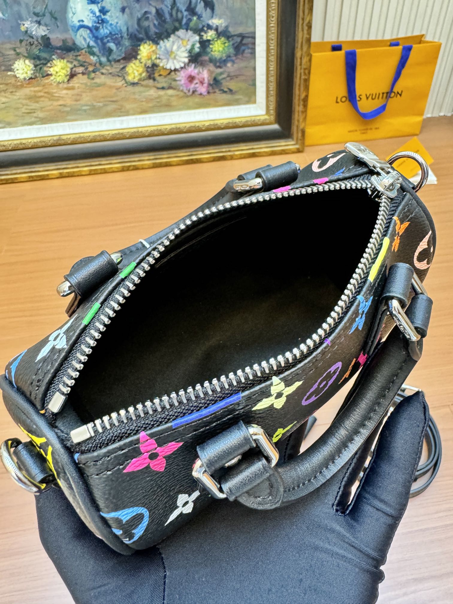 LV Nano Speed 16cm Black Multicolore Monogram Canvas 206013 mysite