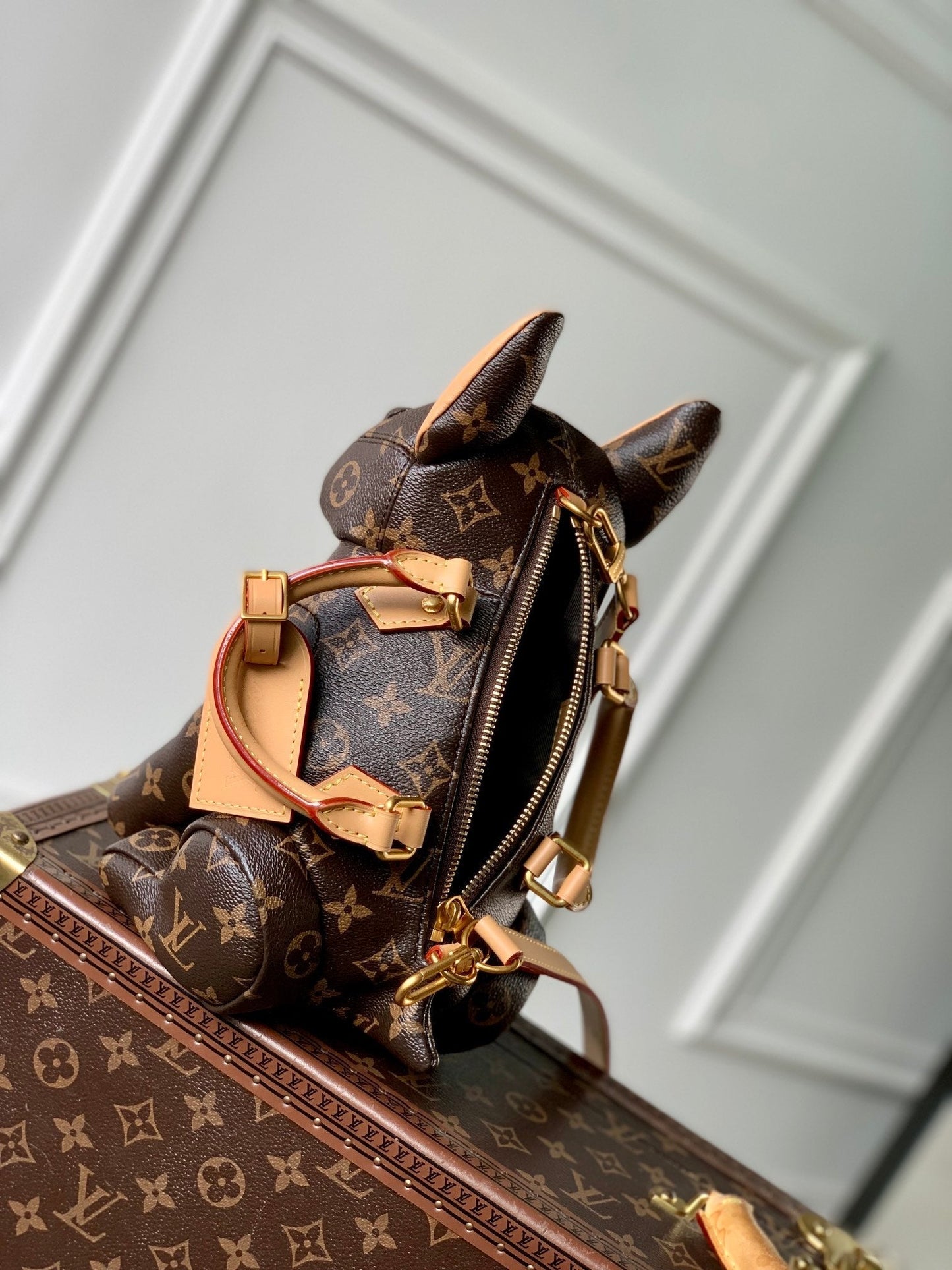 POOCH BAG 28 IN BROWN MONOGRAM CANVAS mysite