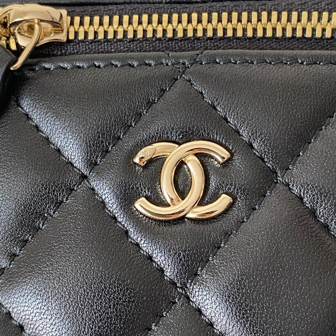 cc classic vanity bag 10cm black lambskin gold hardware mysite