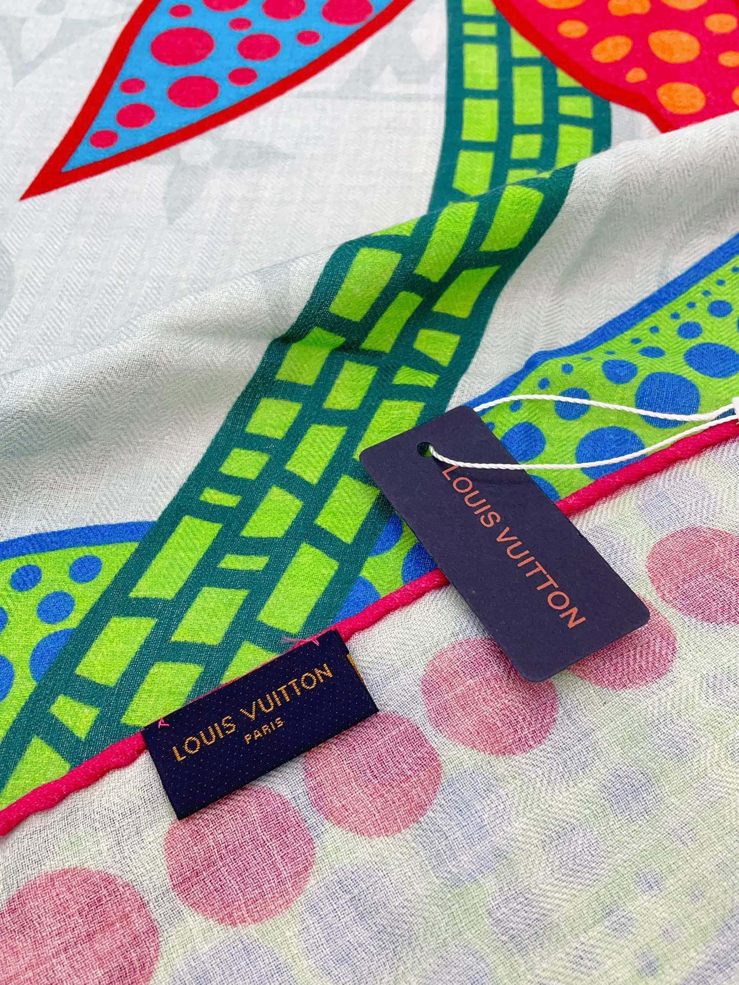 WISHUST SCARF 140 CM IN COLORFUL CASHMERE AND SILK 396237 mysite