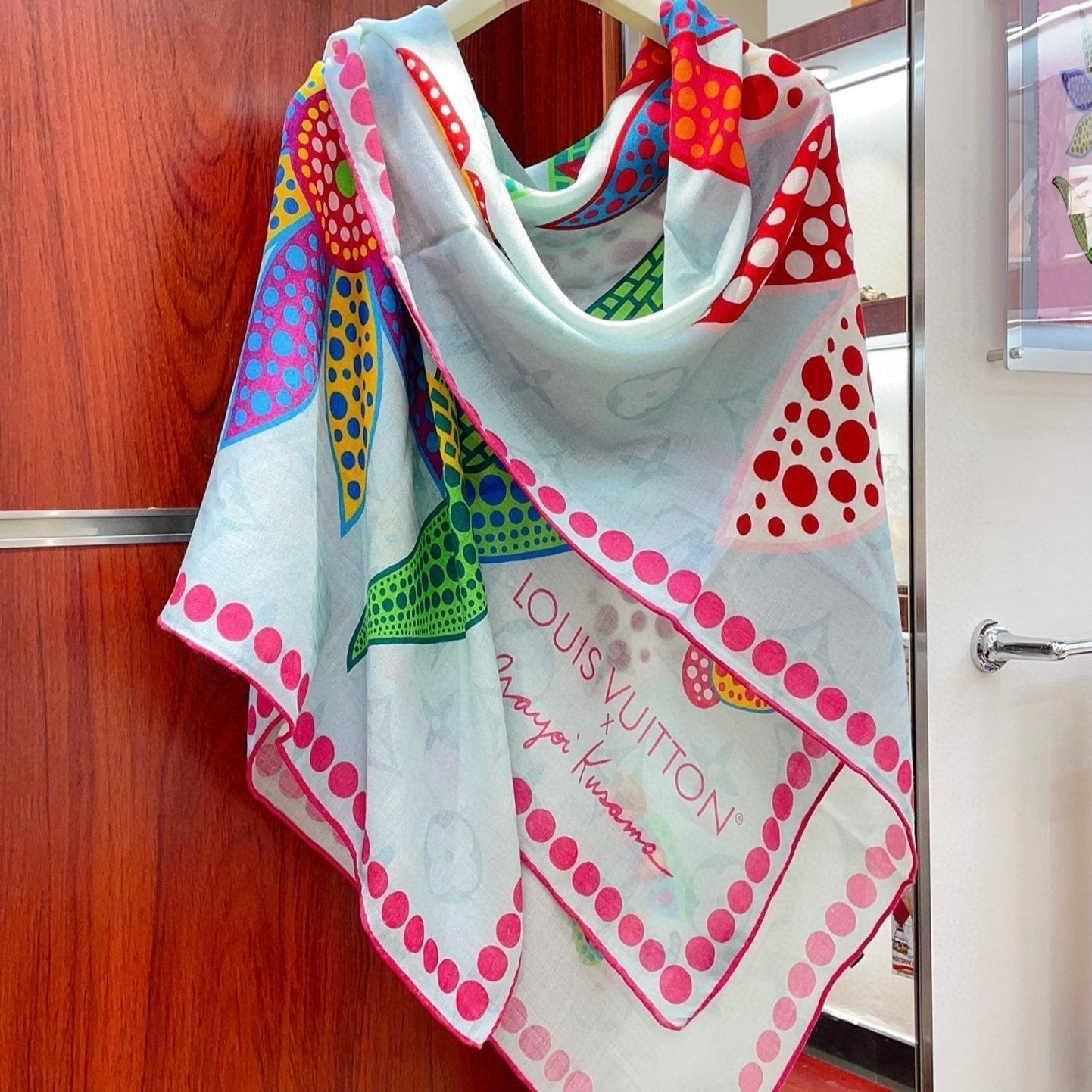 WISHUST SCARF 140 CM IN COLORFUL CASHMERE AND SILK 396237 mysite