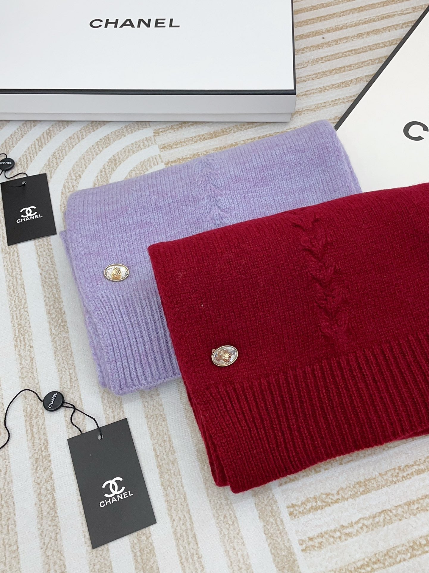 SCARF 180 CM IN RUBY RED CASHMERE 398266 mysite